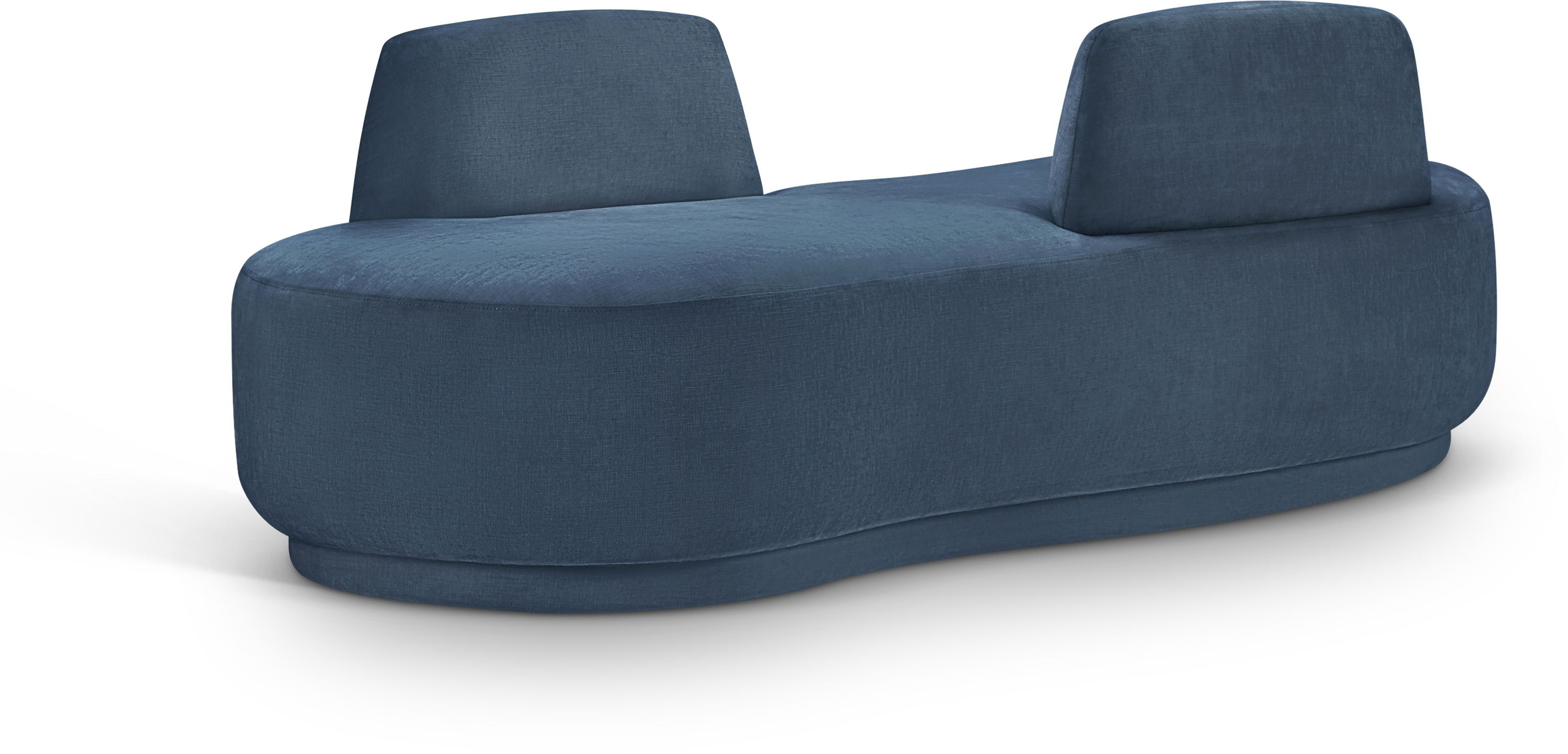Argyle - Chenille Fabric Chaise / Loveseat - Light Blue