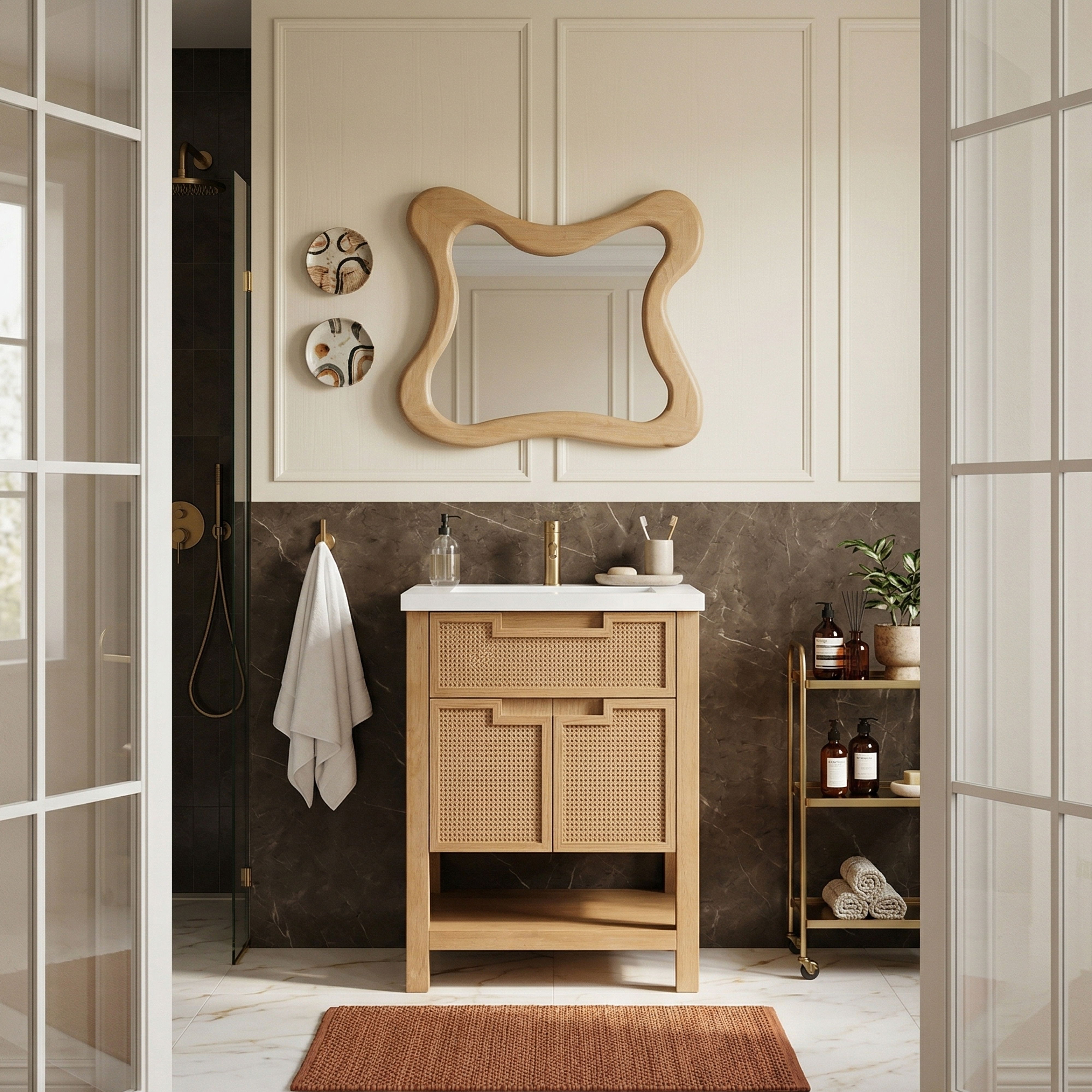 Soren - 24'' Bathroom Vanity - Natural / White