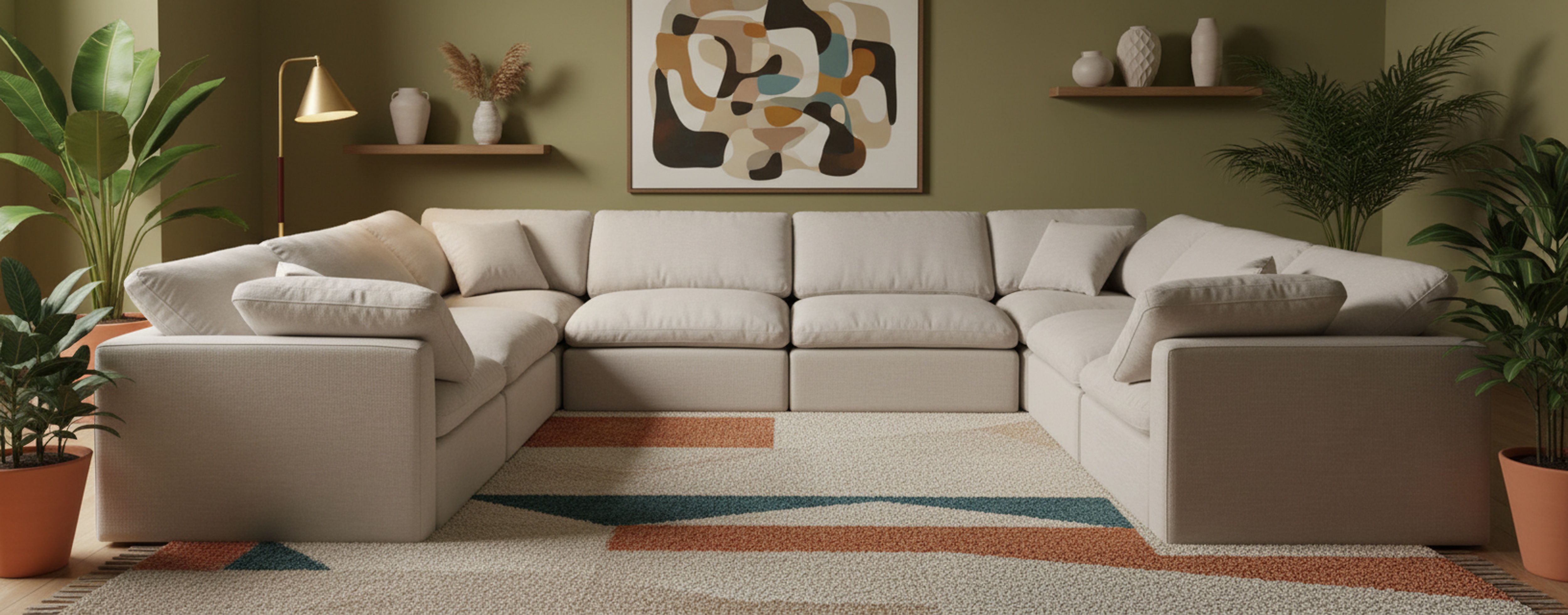 Indulge - Linen 8 Piece Modular Sectional - Ivory