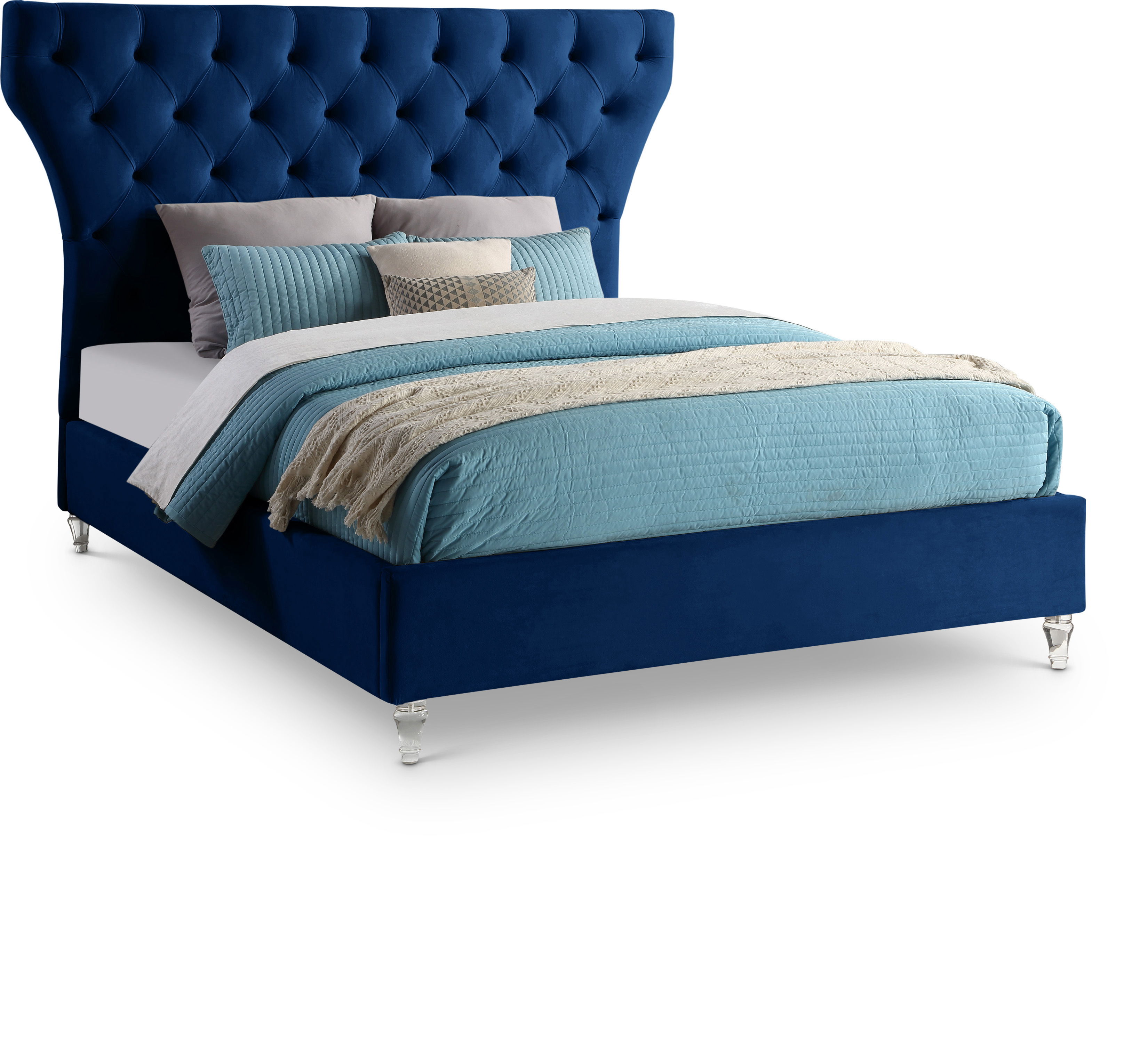Kira - Queen Bed - Navy