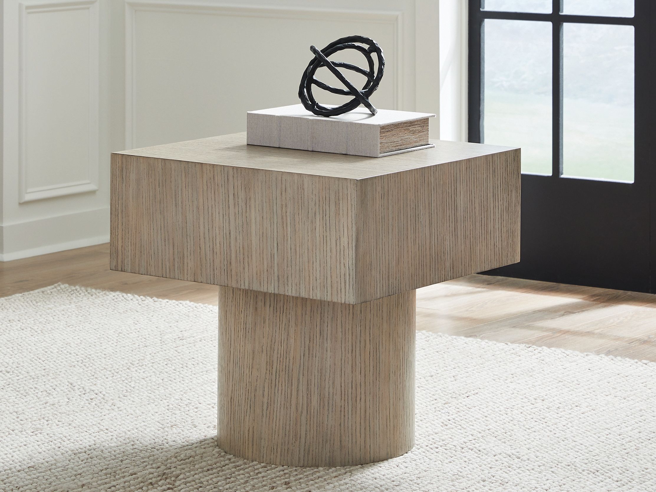 Ashley Furniture Jorielyn - Square End Table - Light Grayish Brown - Image 3