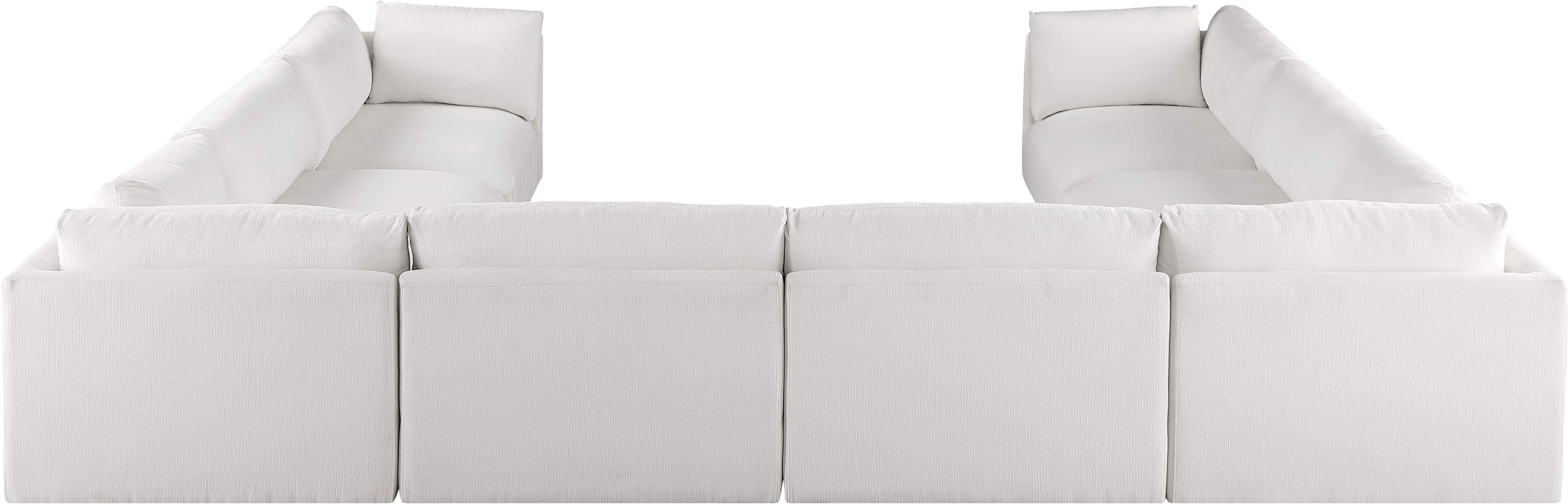 Ease - 8 Piece Modular U-Shaped Sectional - Cream