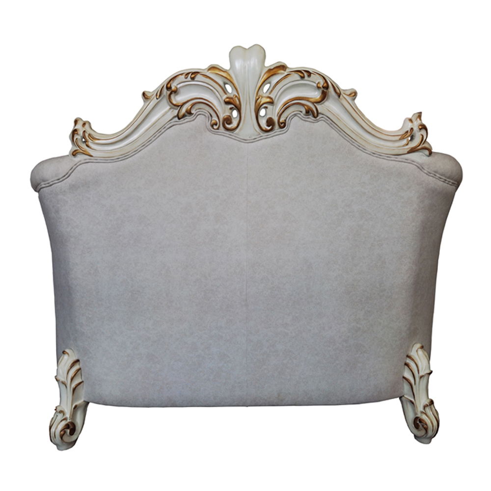 Vendome II - Chair With 2 Pillows - Two Tone Ivory Fabric & Antique Pearl, white, view 3