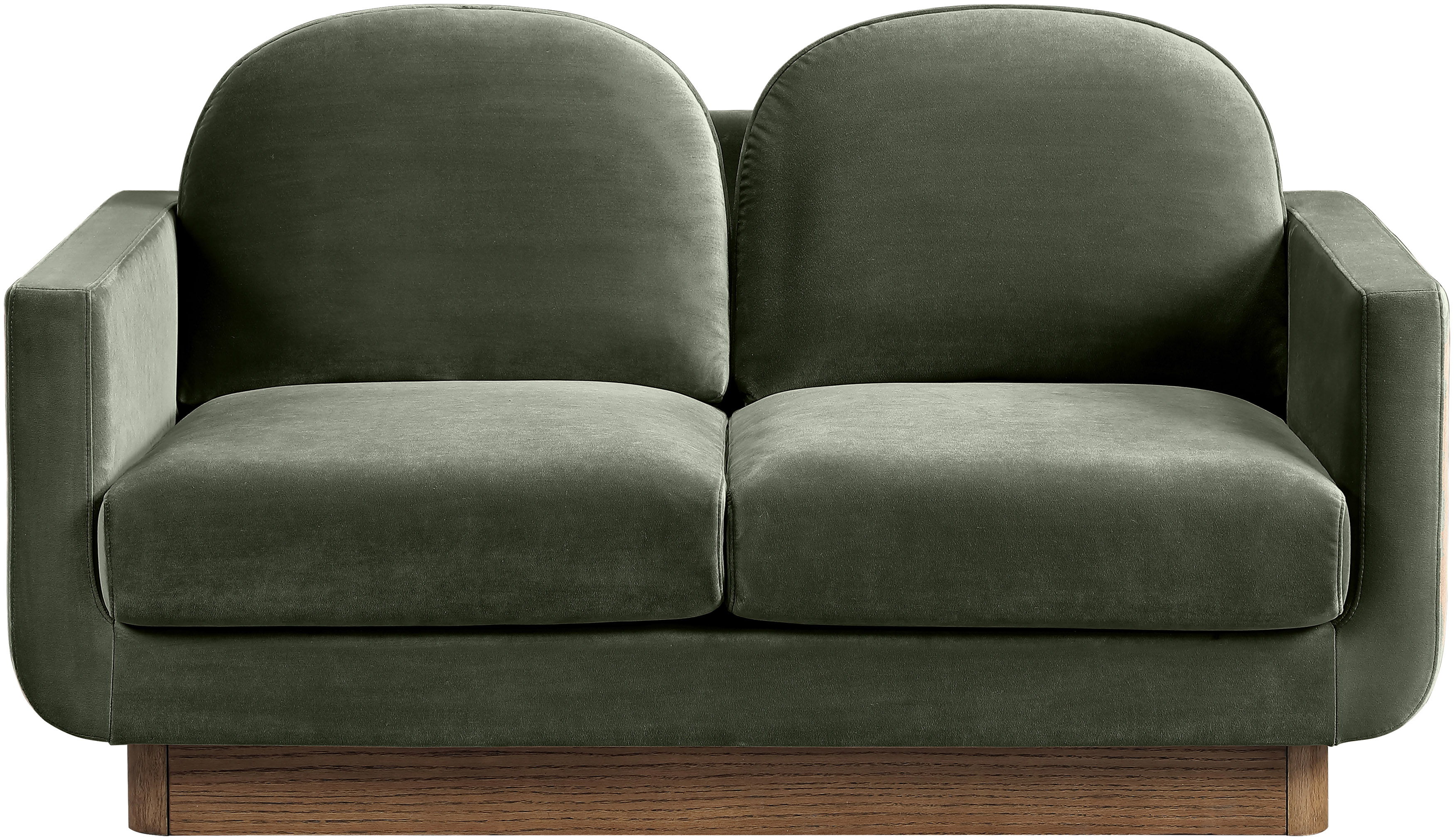 Diviento - Velvet Performance Fabric Upholstered Loveseat - Green