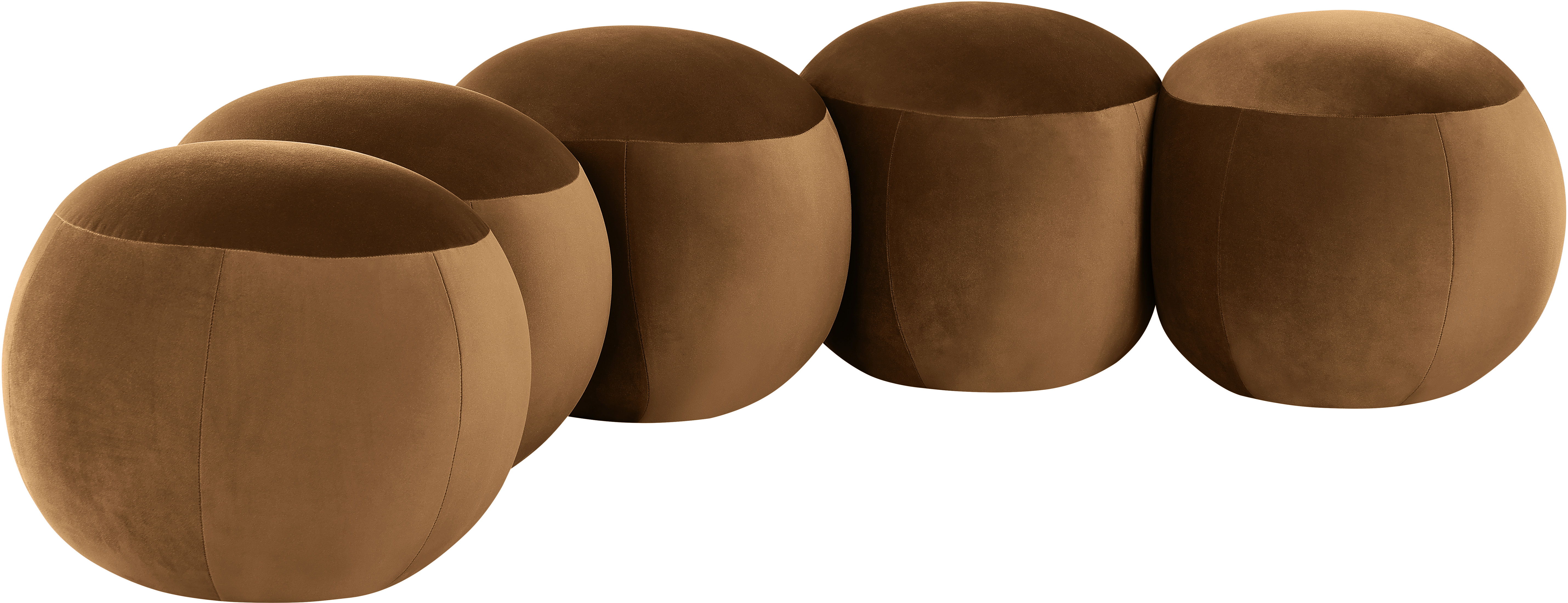 Apollo - 74.5" Velvet Bench - Saddle