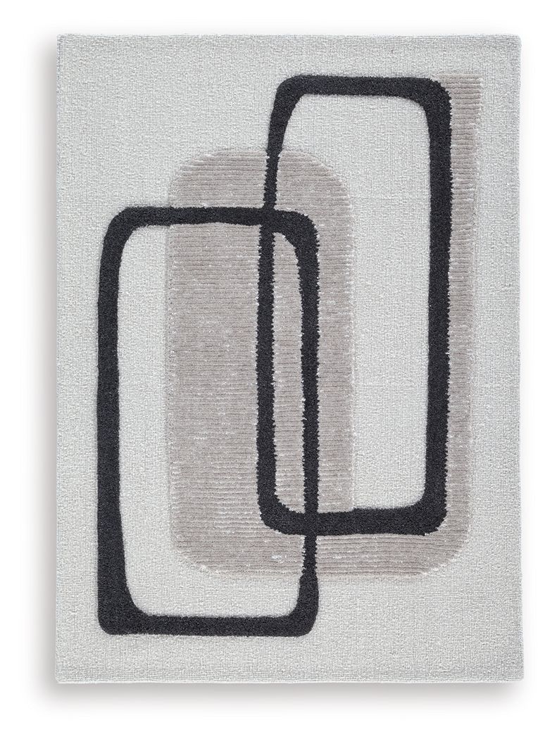 Davismour - 5' x 7' Rug - Ivory / Taupe / Charcoal