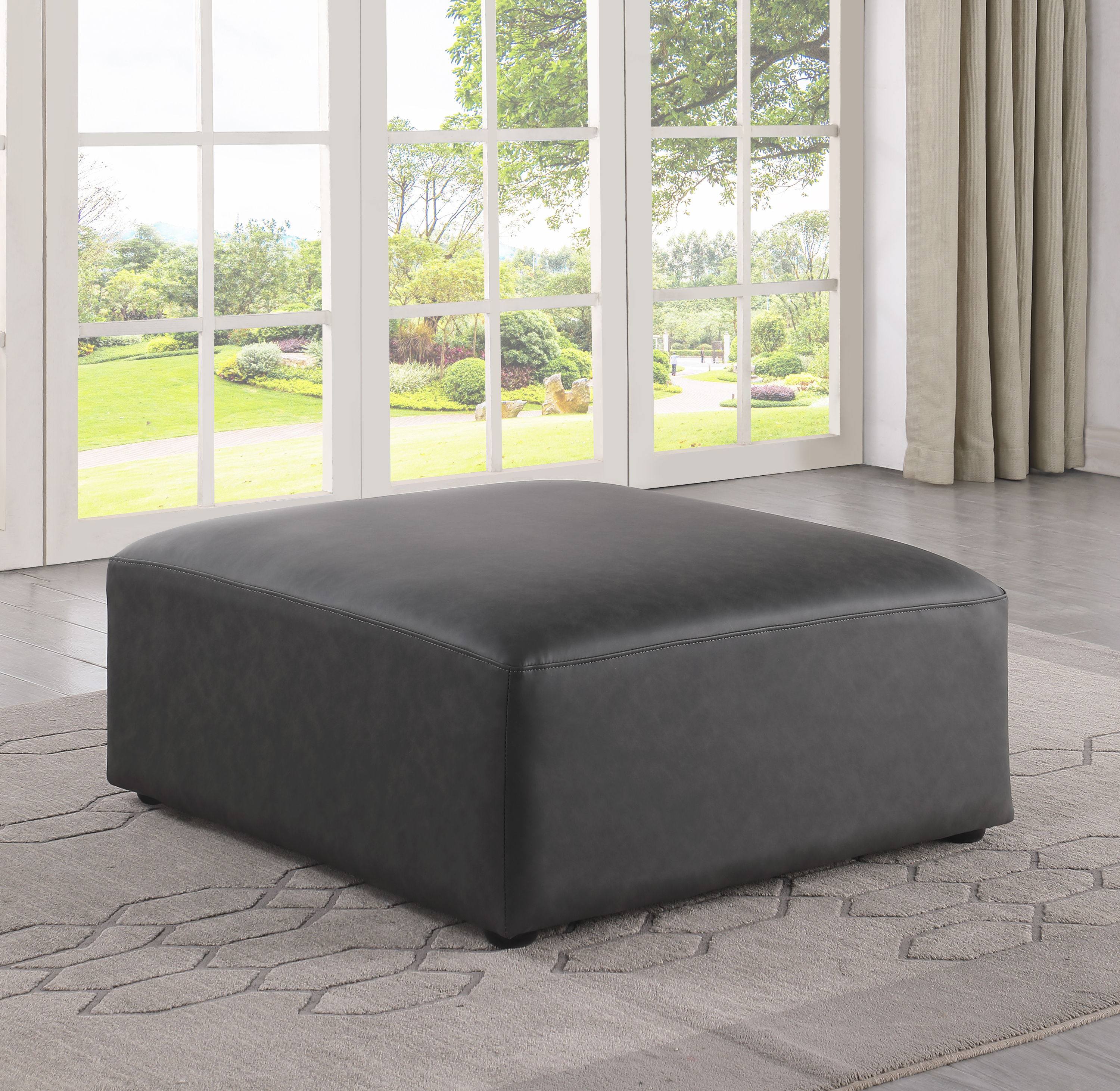 Cube - Ottoman - Charcoal Gray