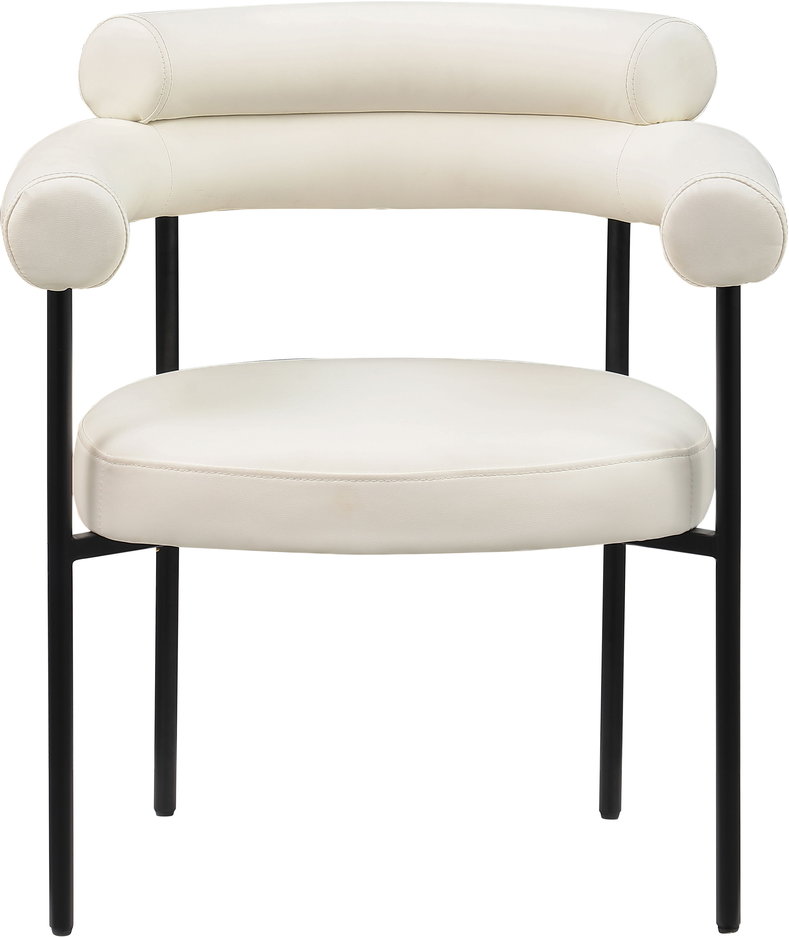 Blake - Faux Leather Dining Chair (Set of 2) - Cream