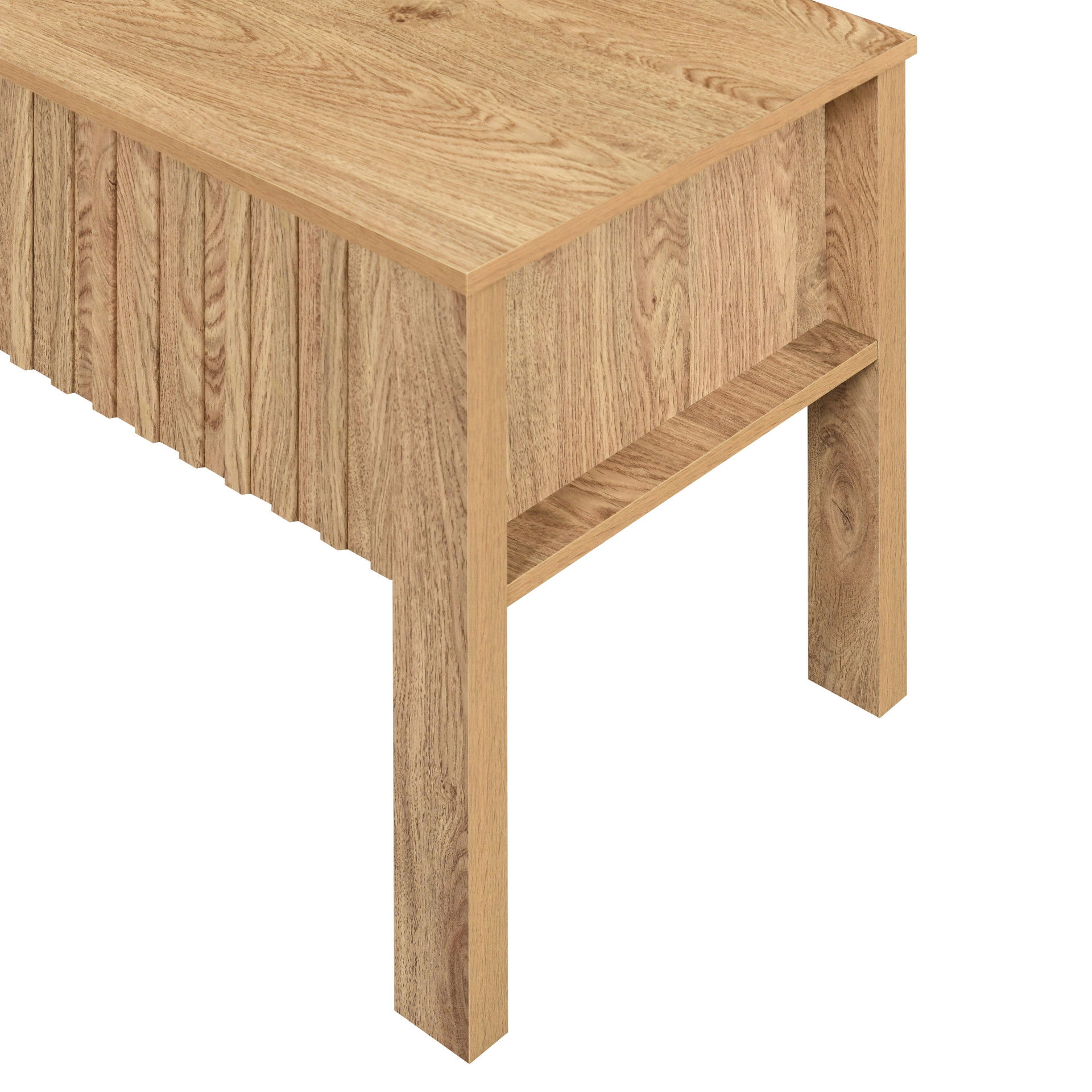 Thayer - One Drawer End Table/Bedside Table - Natural, light brown, view 6