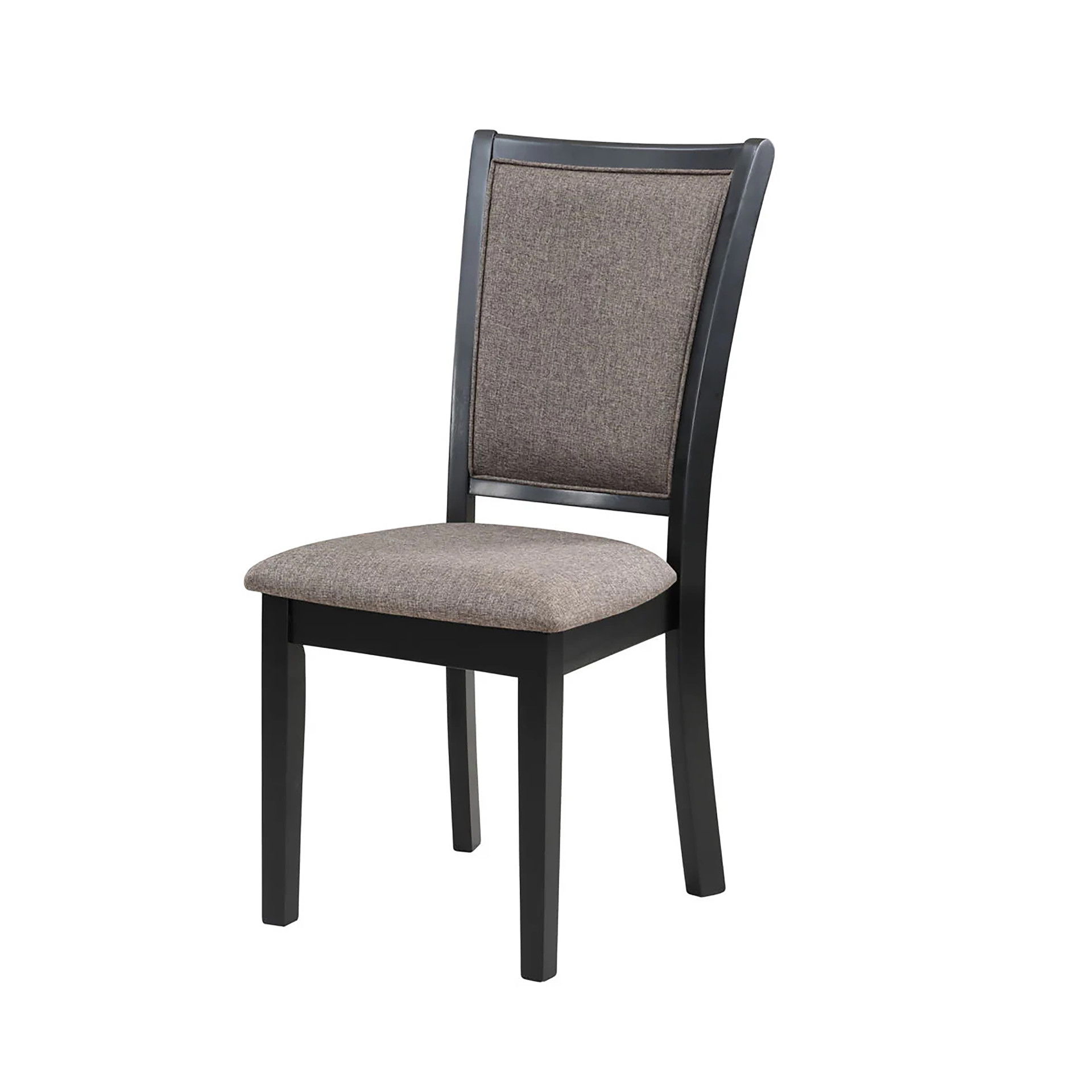 Potomac - 5 Piece Round Dining Set (Table & 4 Chairs) - Brown / Black, dark brown, view 6