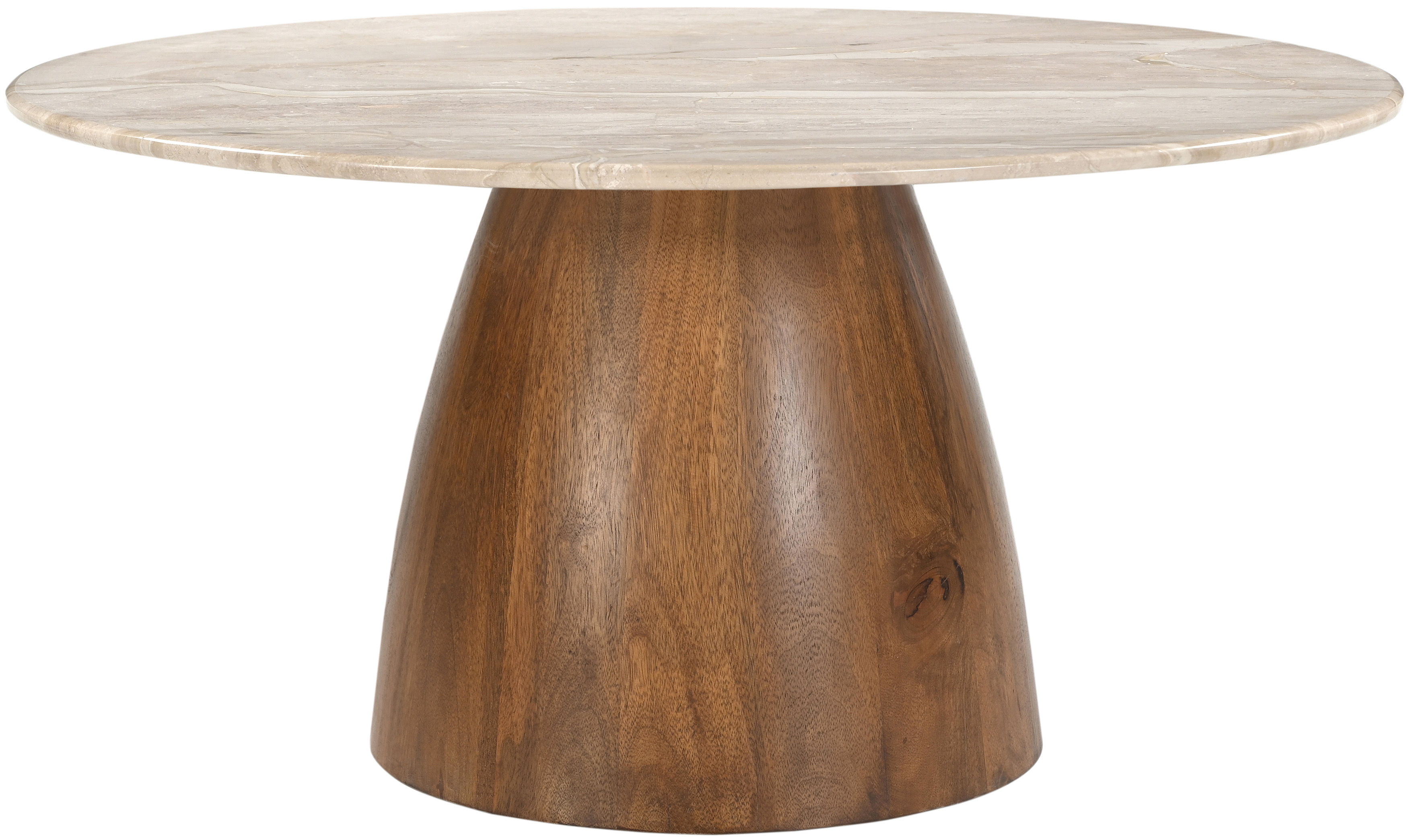 Liona - Marble And Mango Wood Coffee Table - Beige