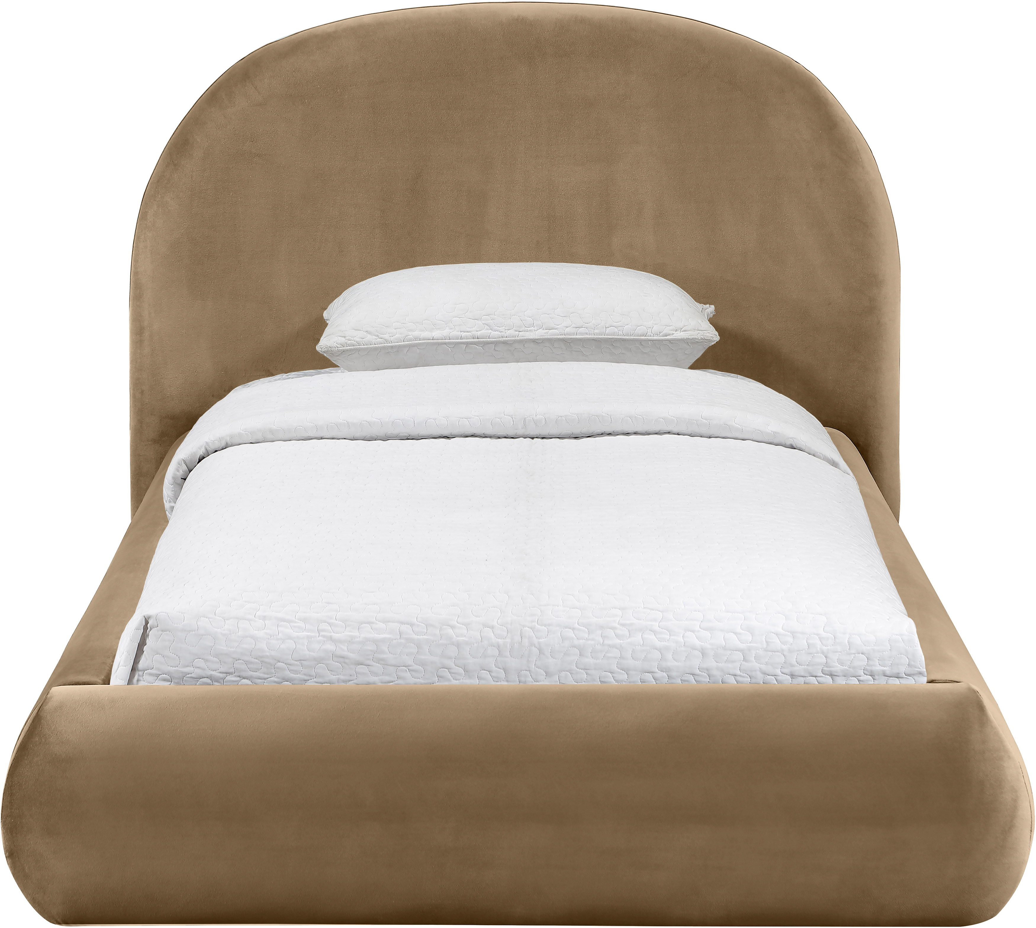 Celine - Upholstered Twin Bed - Beige