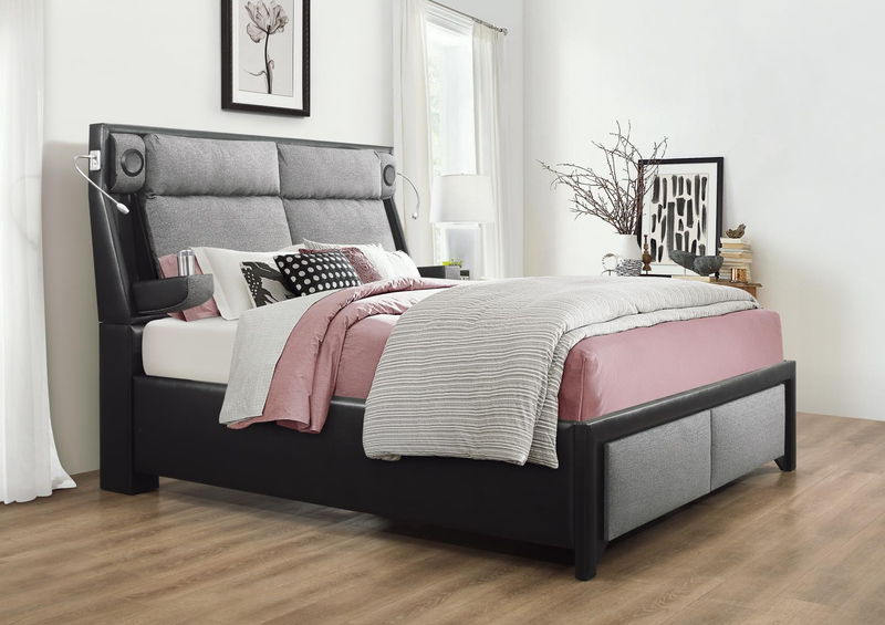 B561 - Bluetooth King Bed - Black