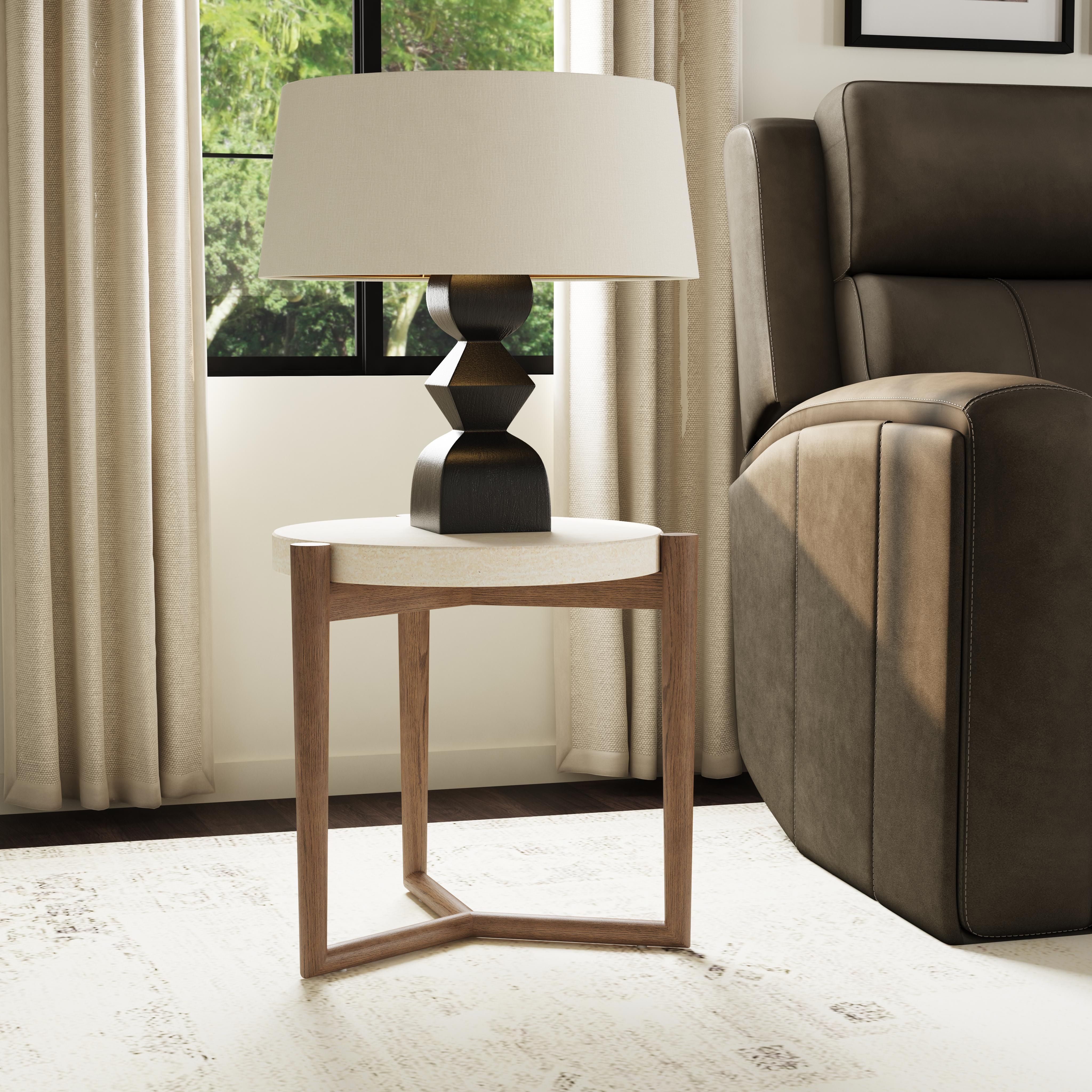 Verona - Accent Table - Beige / Dark Brown, beige, view 5