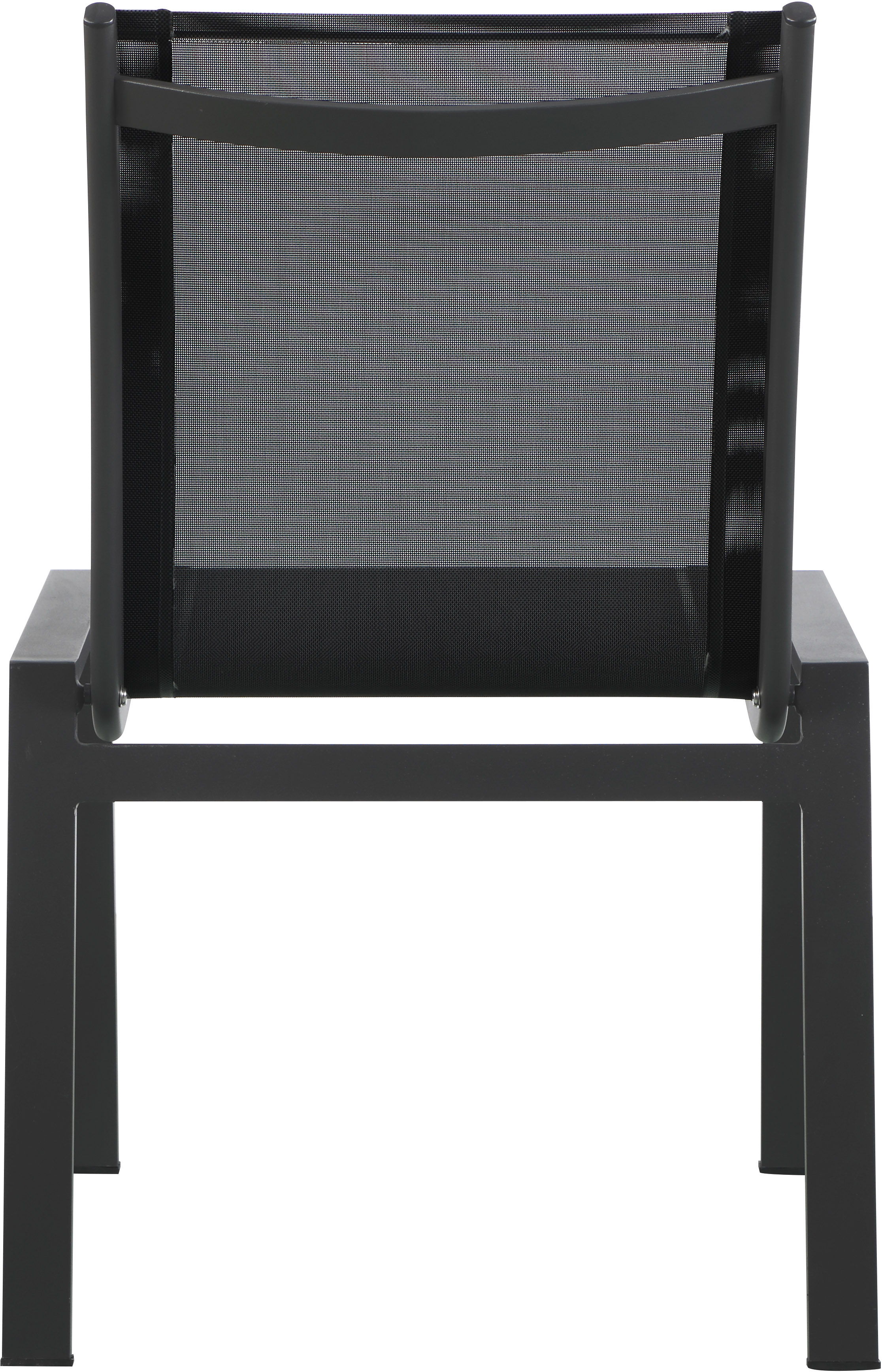 Nizuc - Outdoor Patio Dining Chair With Gray Frame (Set of 2) - Black