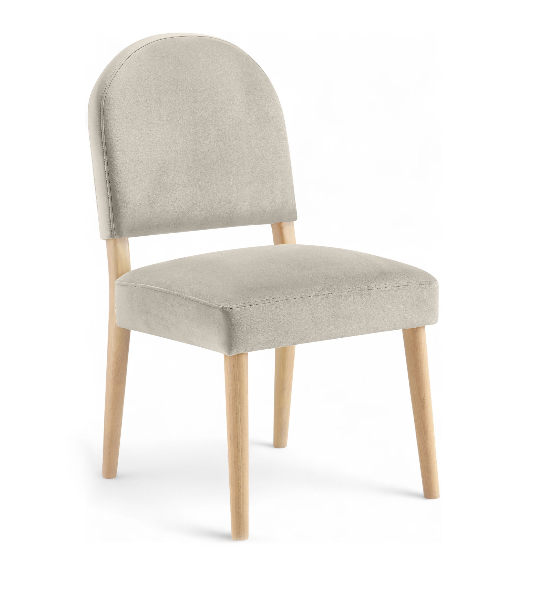 Varinelle - Velvet Upholstered Dining Chair (Set of 2) - Cream