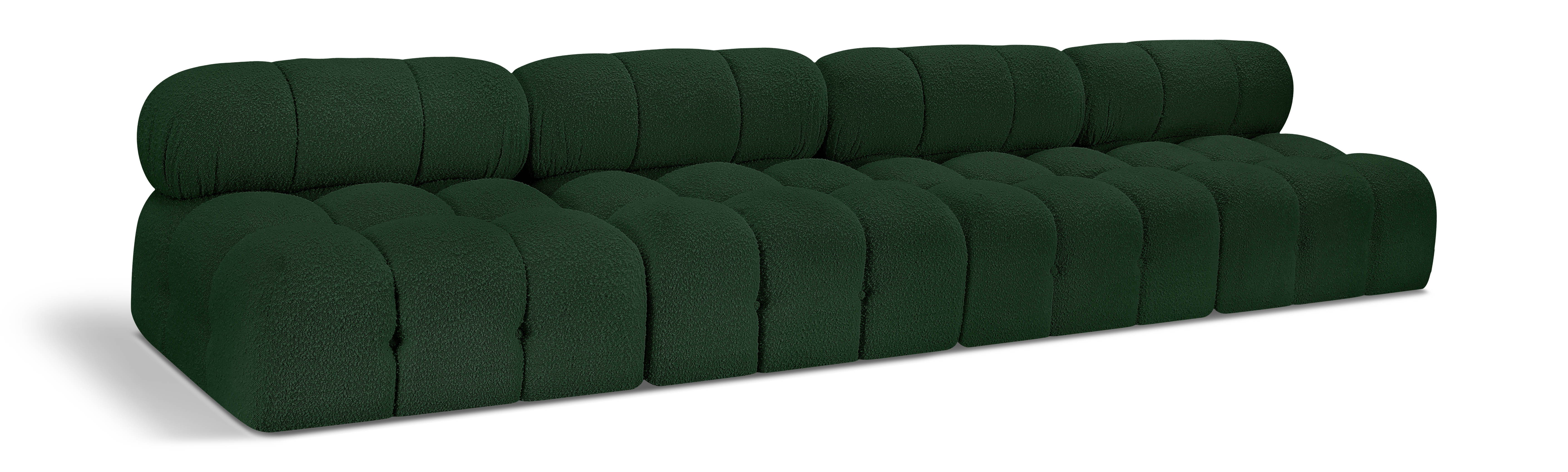 Ames - 4 Seat Modular Armless Sofa - Green