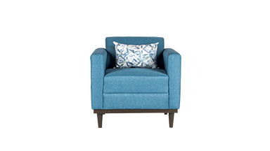 Aiden - Chair With 1 Pillow - Blue