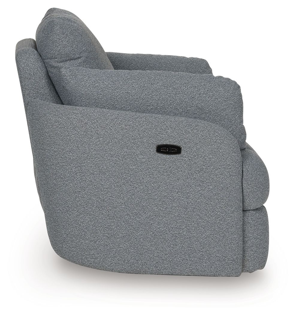 Ashley Furniture Alainmont Next-Gen Nuvella - Swivel Power Recliner - Salt And Pepper - Image 7