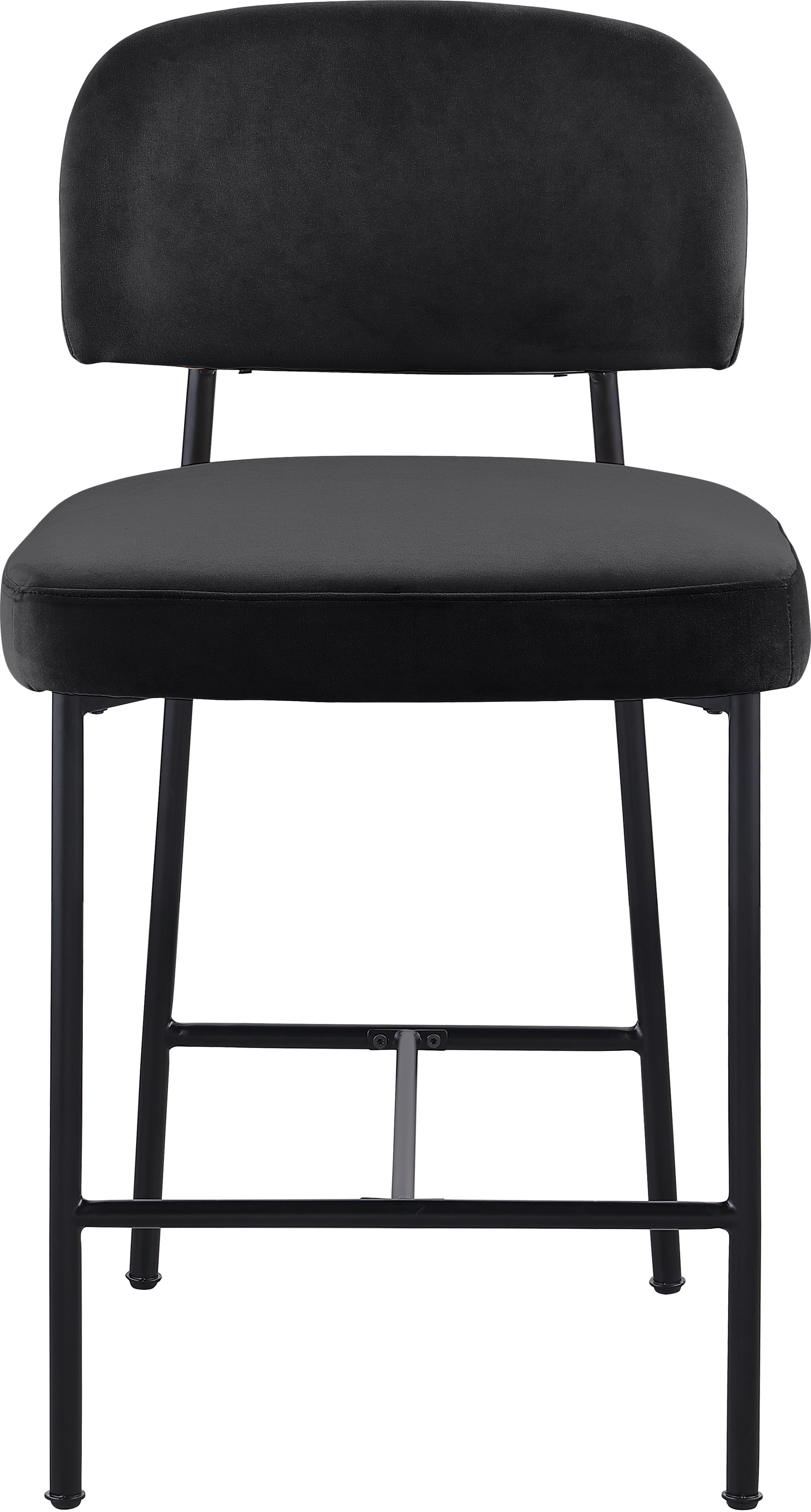Zarelle - Performance Fabric Upholstered Counter Stool (Set of 2) - Black