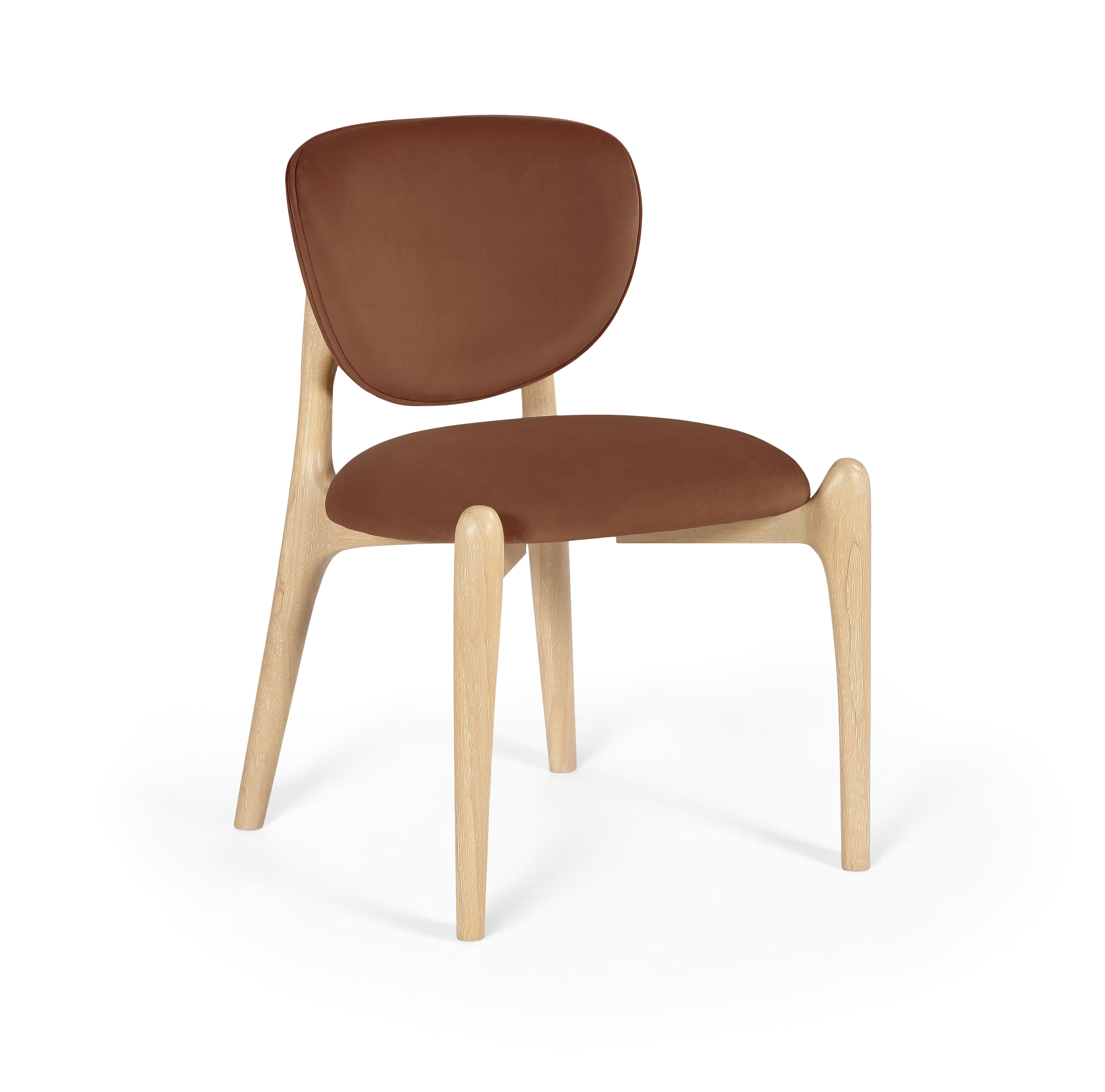 Velora - Upholstered Dining Chair (Set of 2) - Cognac / Natural
