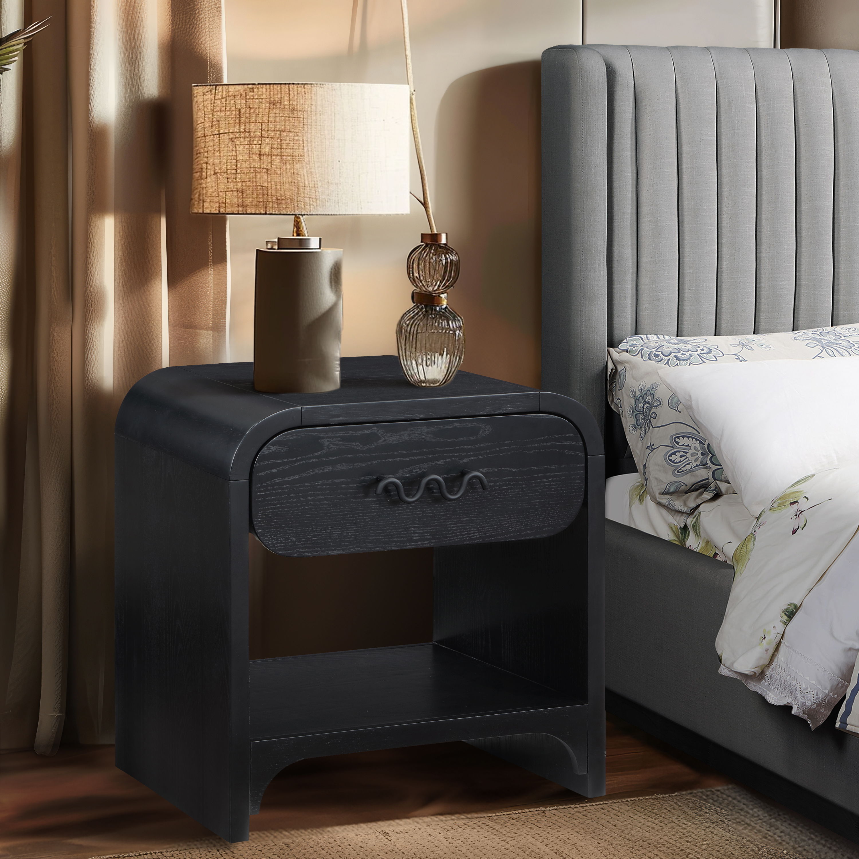 Hayes - Night Stand / Side Table - Black