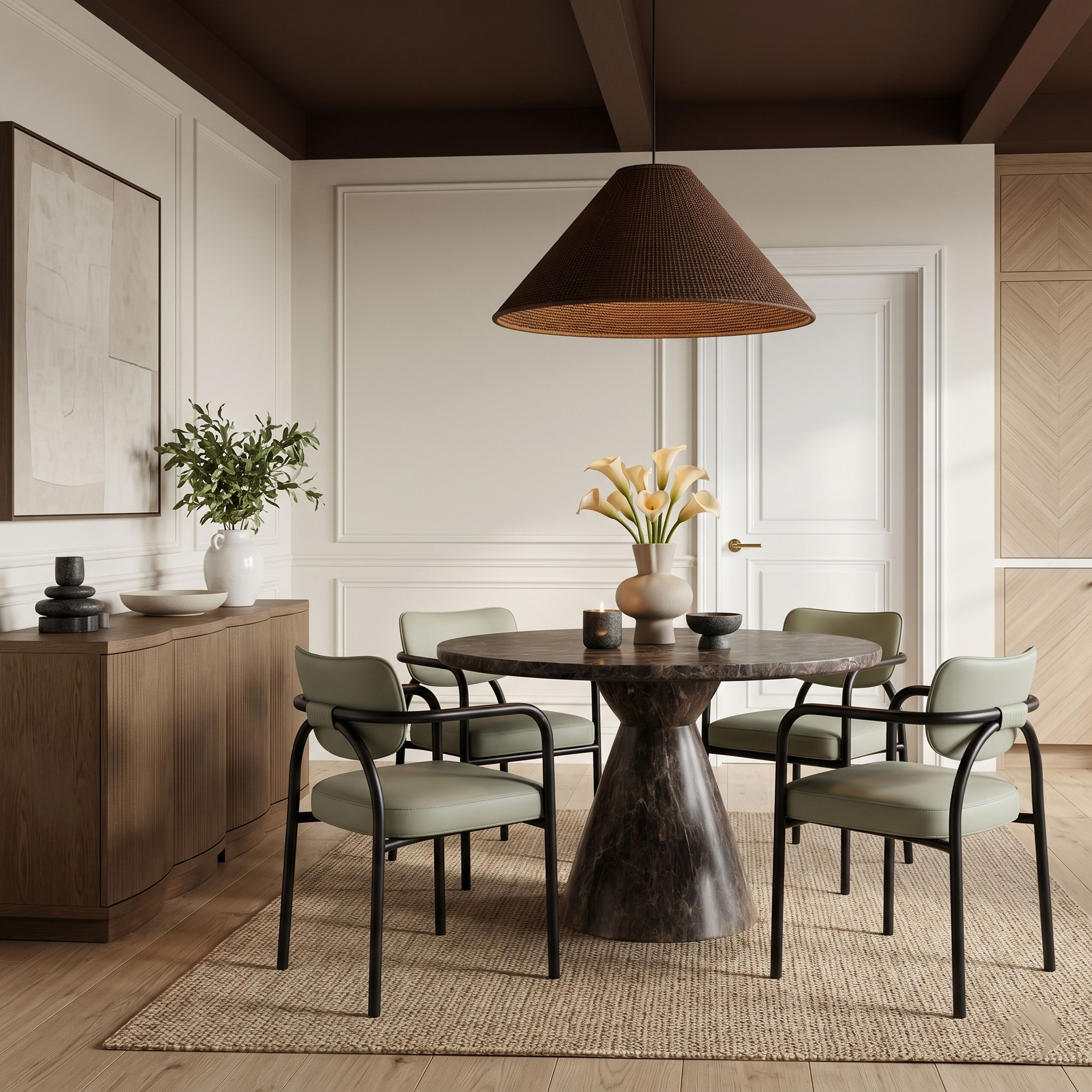 Serava - Vegan Leather Upholstered Dining Chair (Set of 2) - Mint