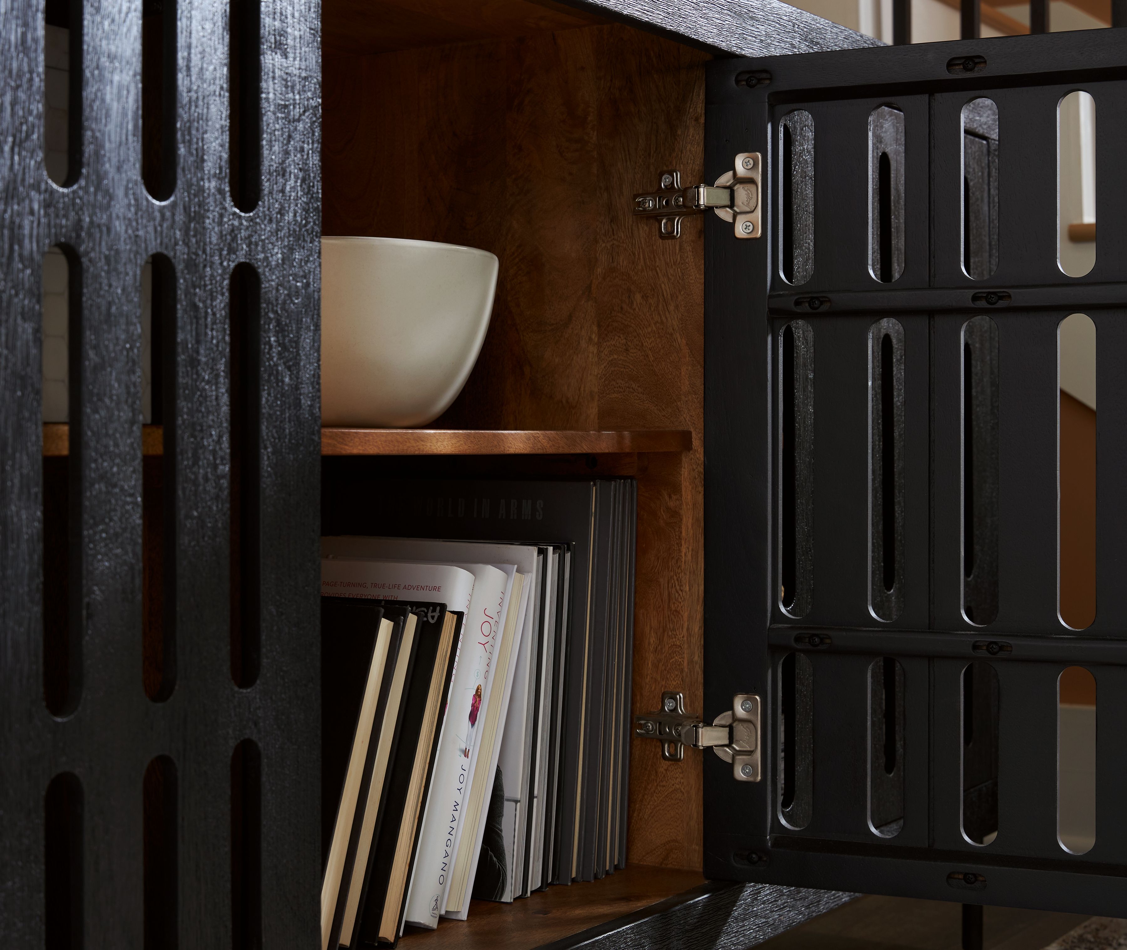 Ashley Furniture Vallisburg - Accent Cabinet - Black / Natural - Image 8