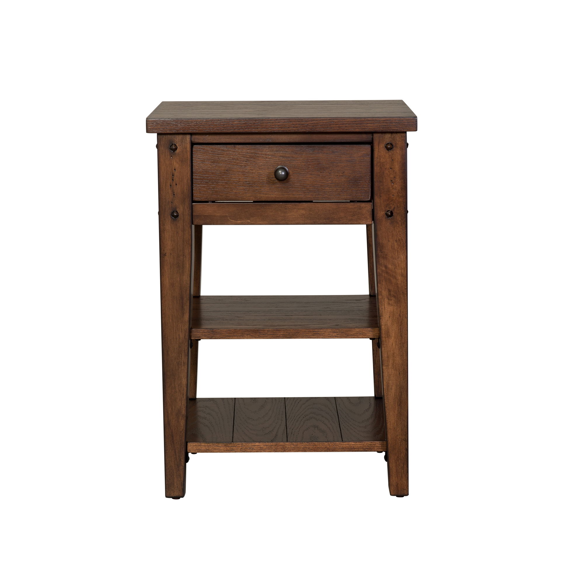 Liberty Furniture Lake House - Chair Side Table - Rustic Brown