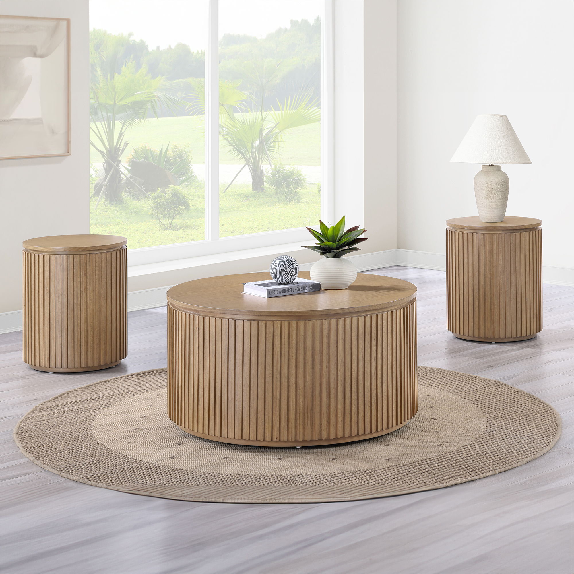 Colvin - 3 Piece Table Set - Brown