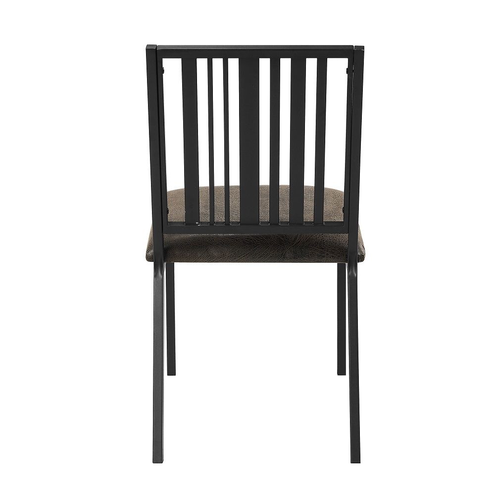 Zudora - Side Chair (Set of 2) - Synthetic Leather & Black, black, view 8