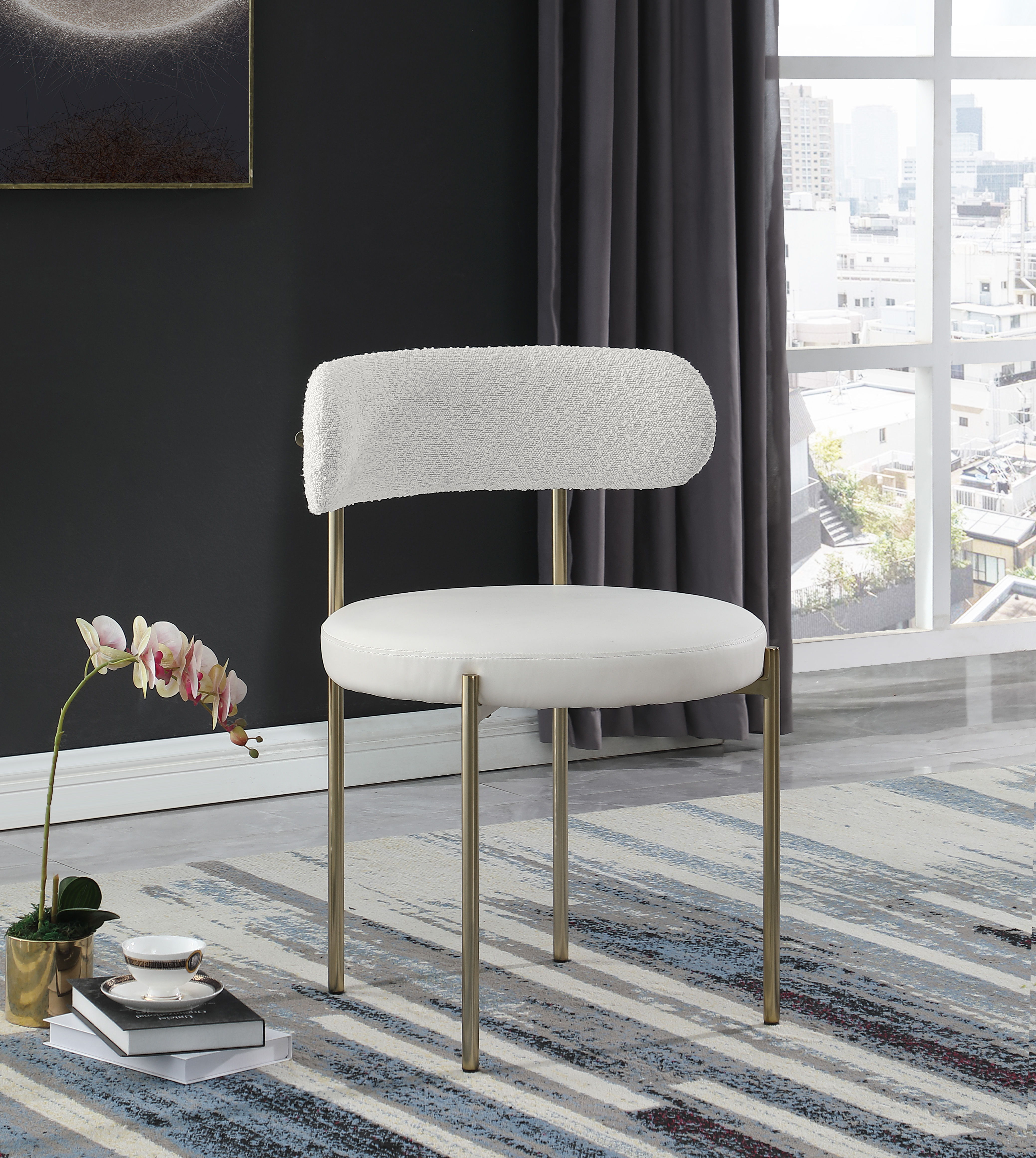 Beacon - Faux Leather Dining Chair (Set of 2) - Cream
