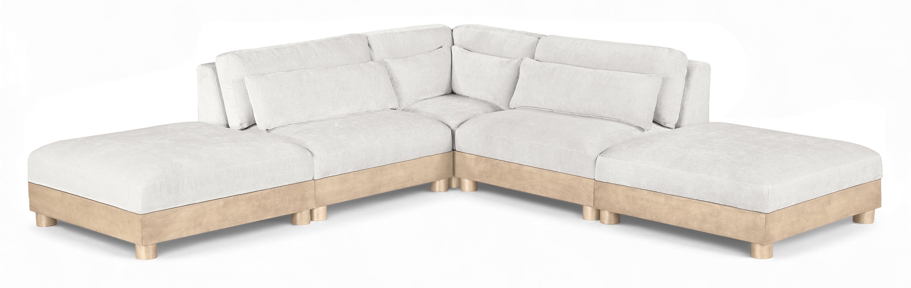 5 Pc · 2 Armless Chairs, 1 Corner Chair, 2 Ottomans
