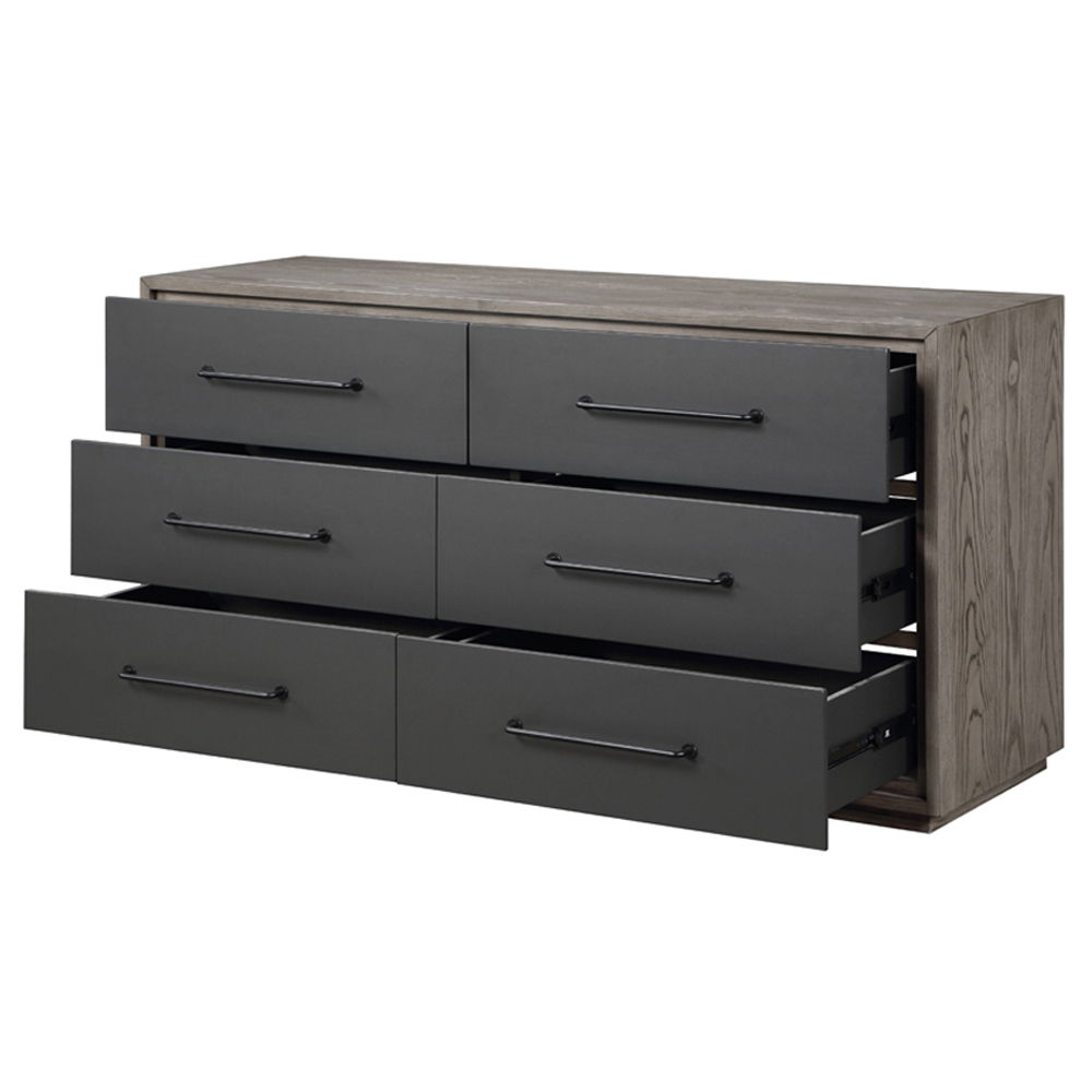 Estevon - Dresser - Gray Oak, dark gray, view 3