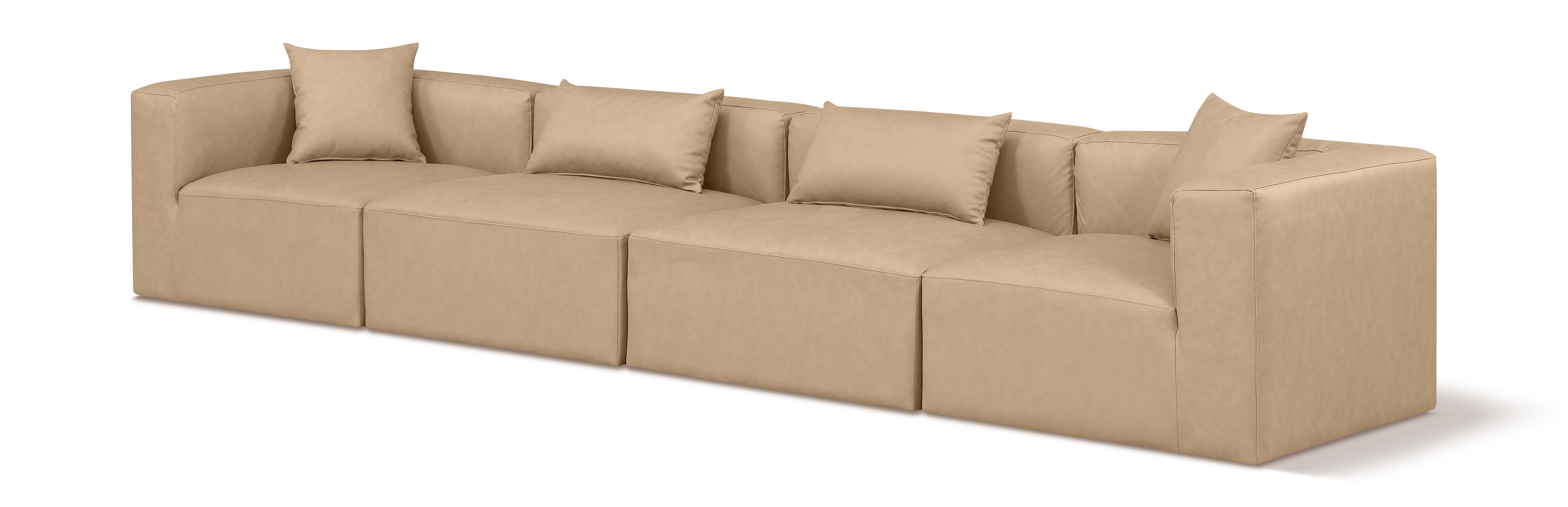 Cube - Modular 4 Seat Sofa - Tan
