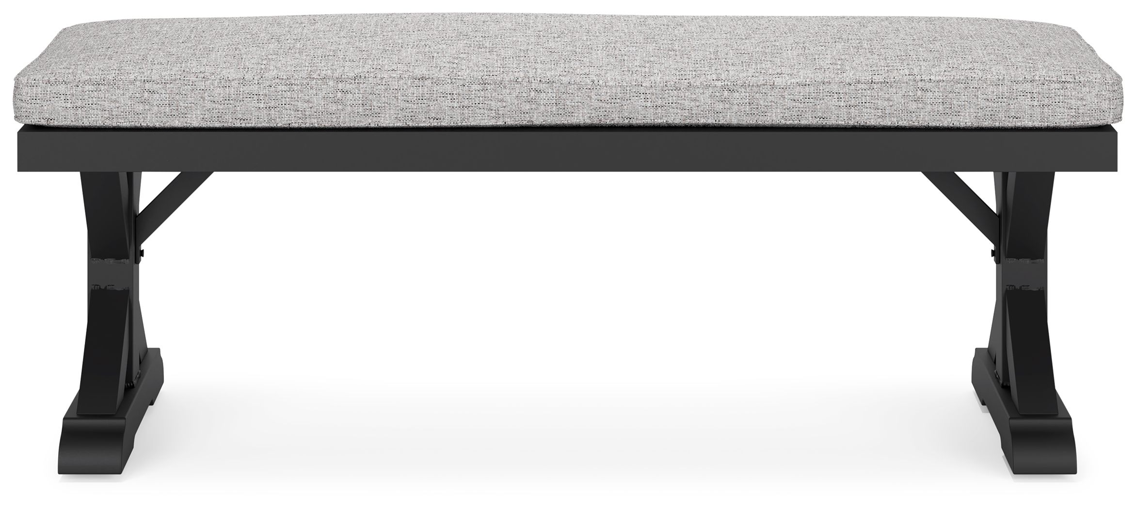 Ashley Furniture Beachcroft - Bench With Cushion - Black / Light Gray - Image 4