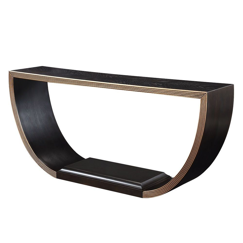 Maceo - Console Table - Black & Gold, black, view 2