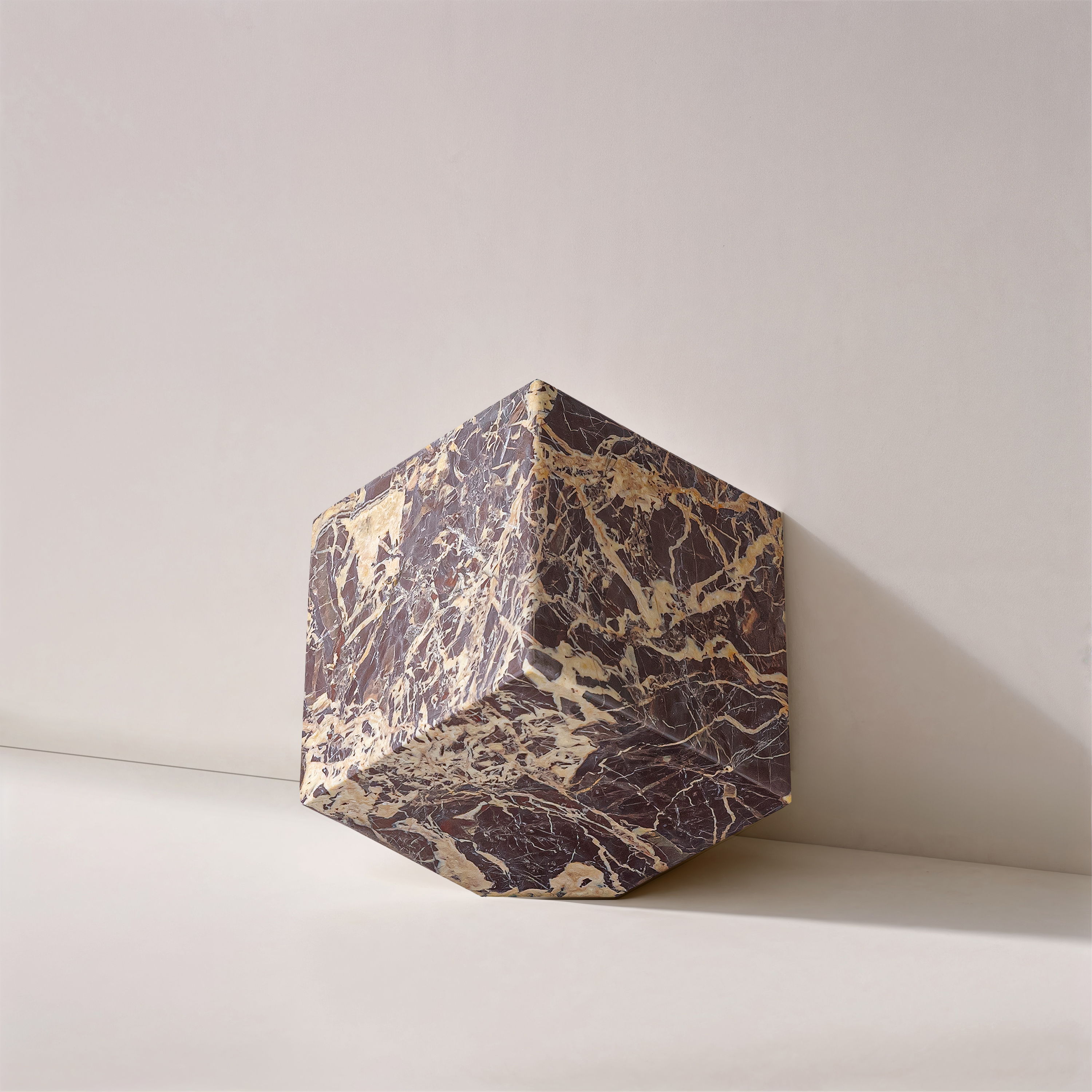 Block - Marble Decorative Cube - Cherry