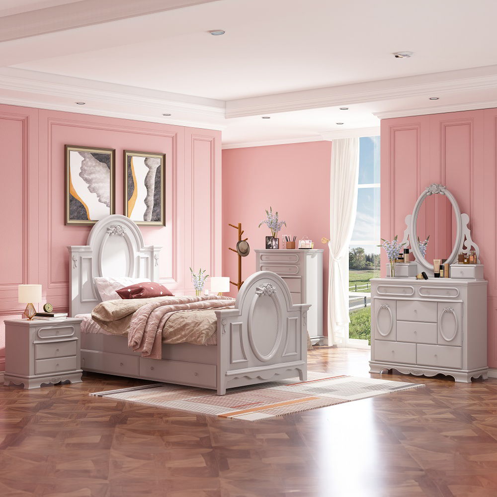 Flora - Twin Trundle - Gray, light gray, view 6