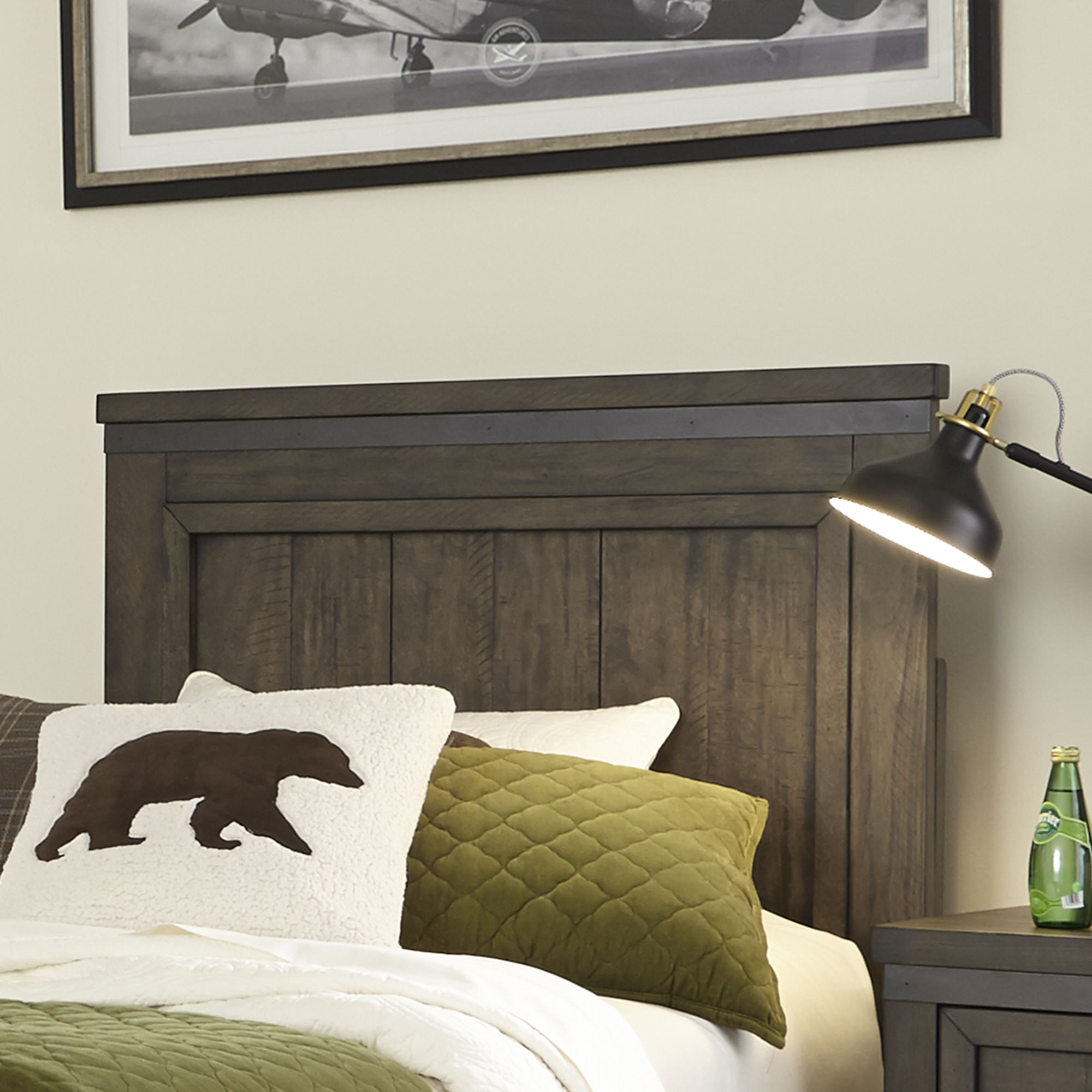Liberty Furniture Thornwood Hills - Full Panel Headboard - Dark Brown