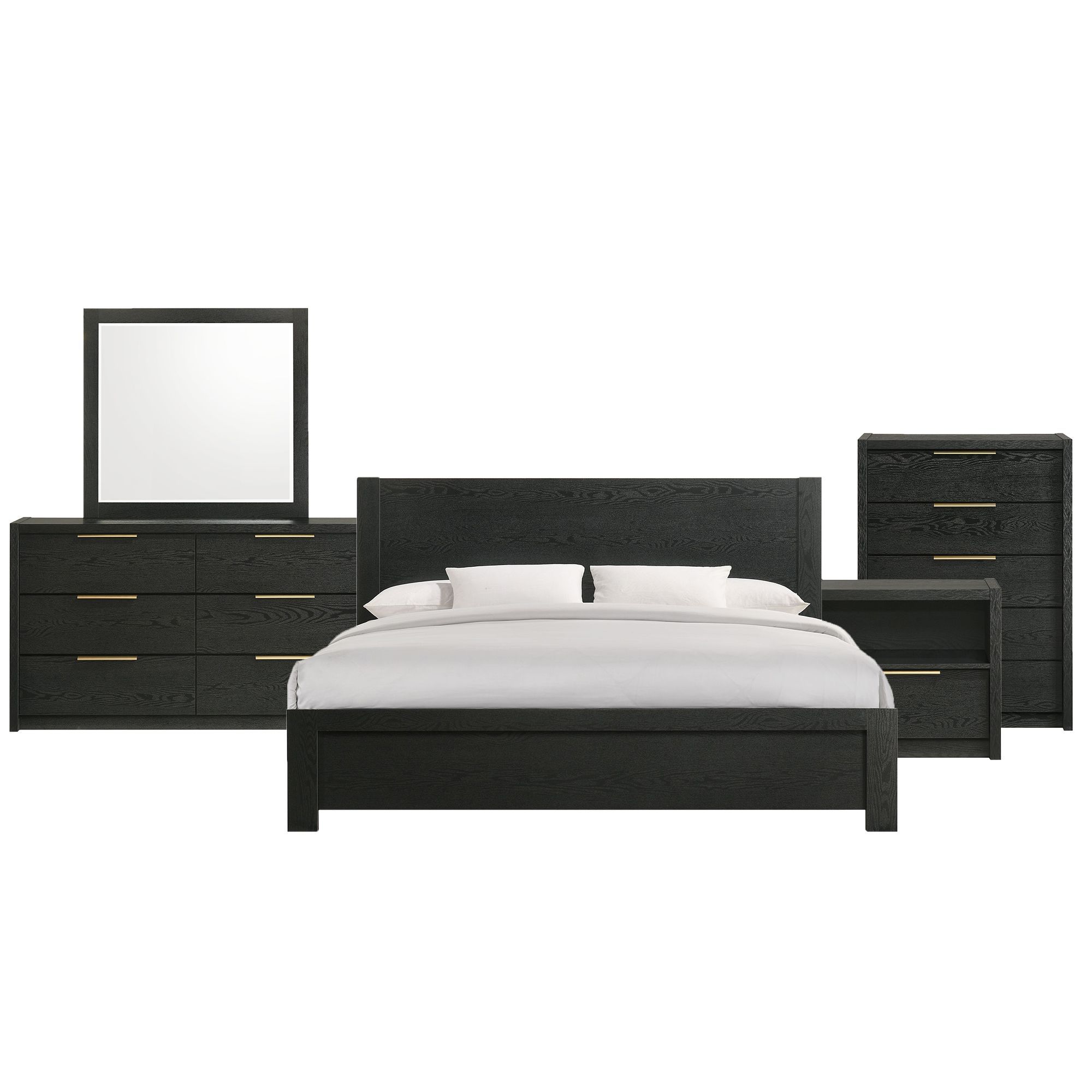 South Bend - King 5 Piece Bedroom Set - Black