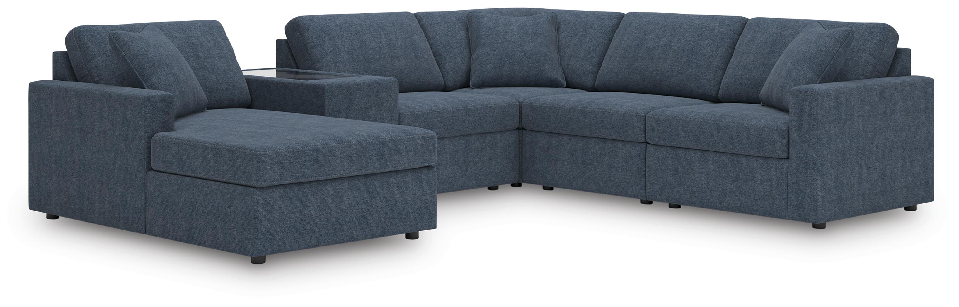 Modmax – 6-Piece Sectional With Laf Corner Chaise, RAF Corner Chair And Storage Console – Ink