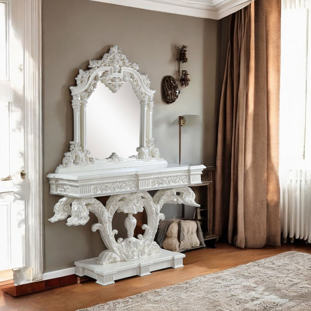 Vanaheim - Sofa Table - Antique White, beige, view 6