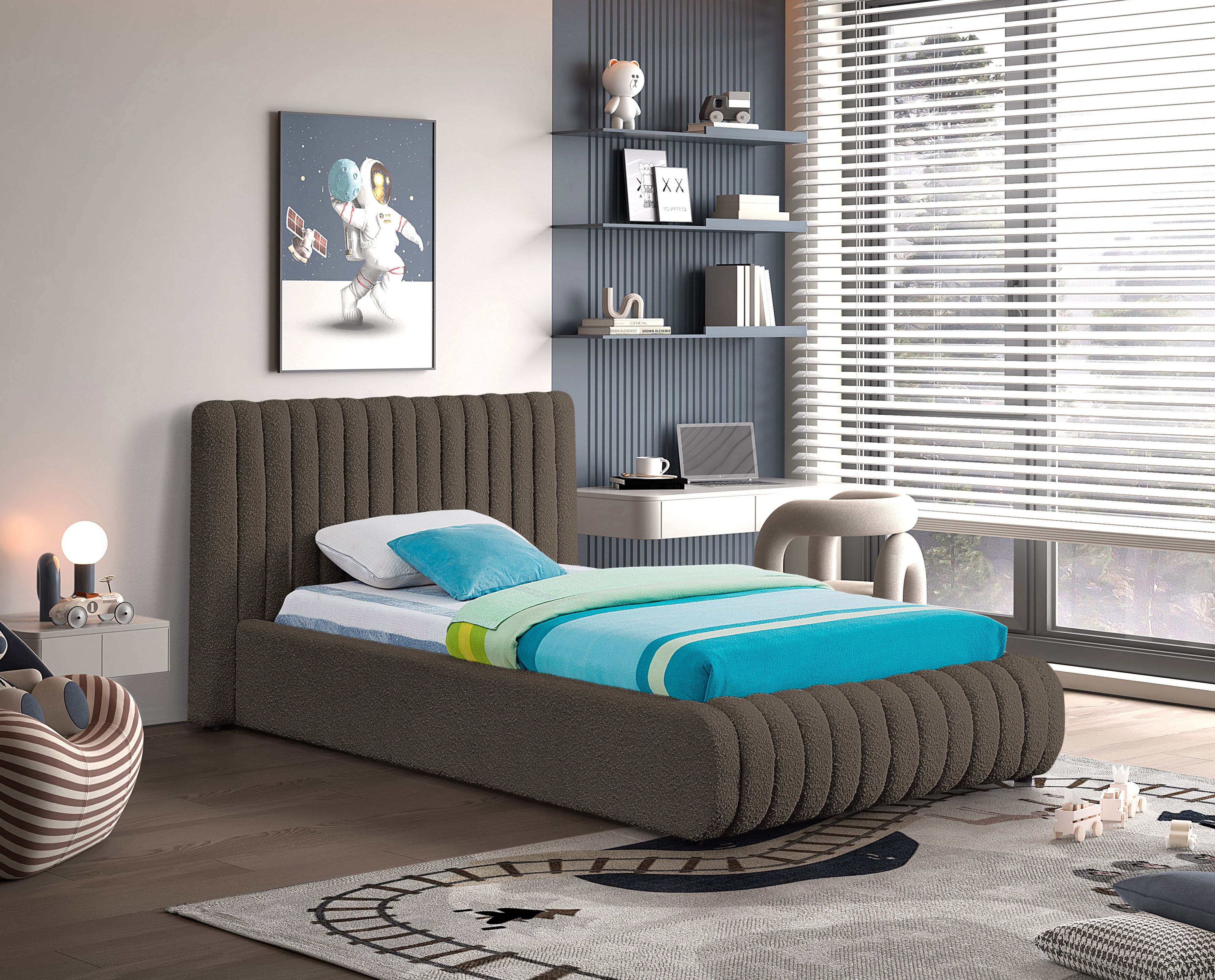 Nash - Twin Bed - Brown