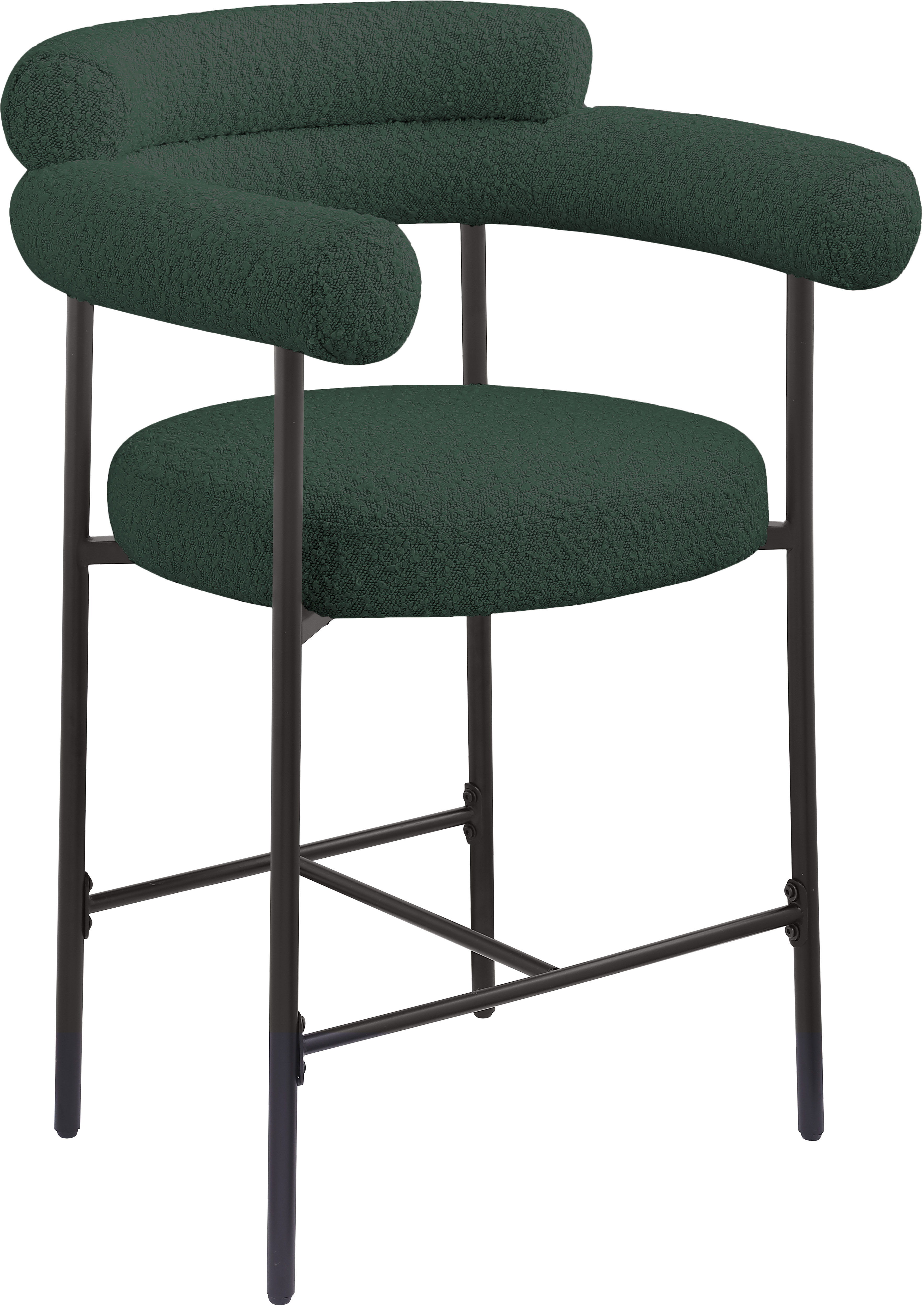 Blake - Counter Stool With Black Base (Set of 2) - Green