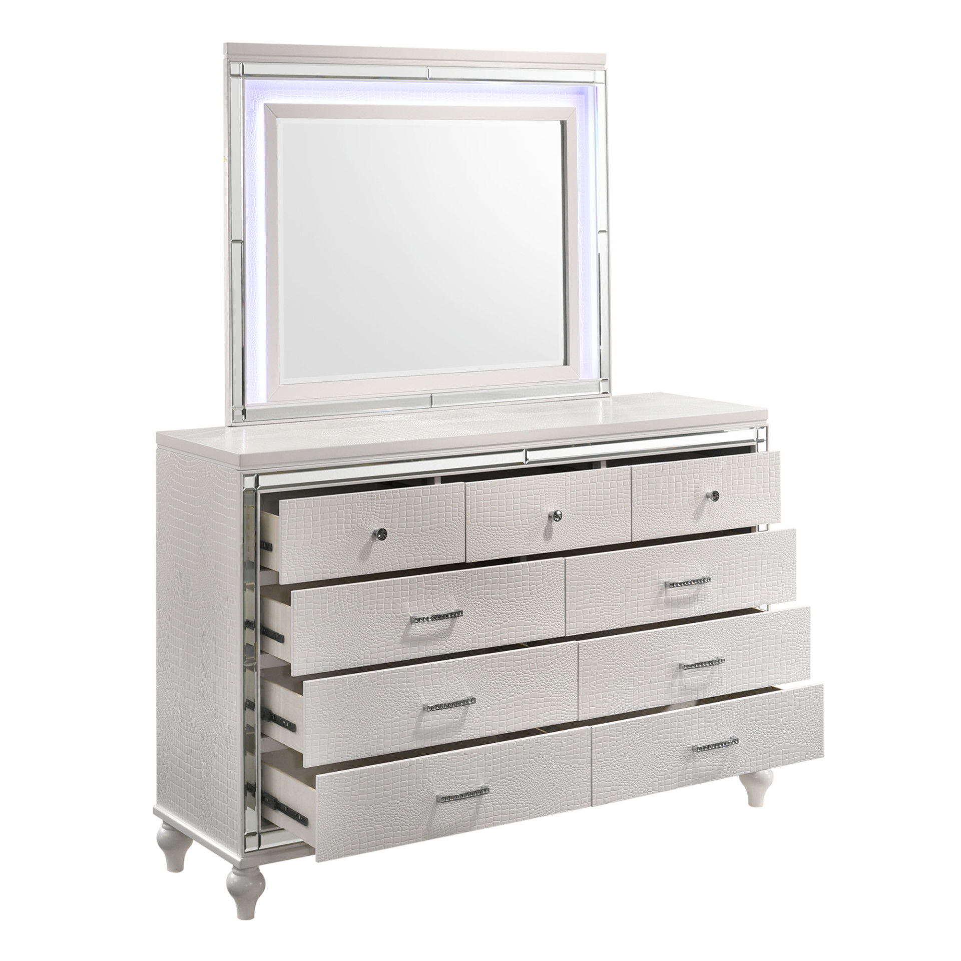 Valentino - Lighted Mirror - White