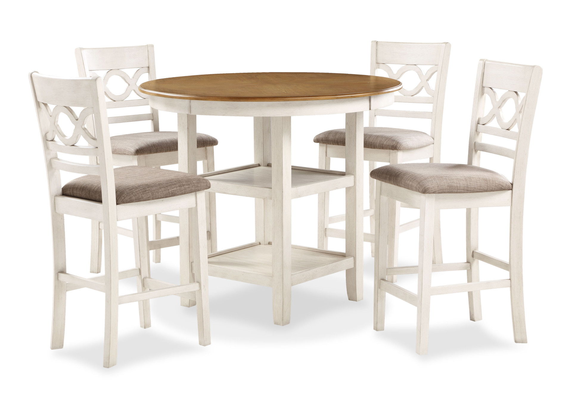 Cori - 5 Piece Counter Dining Set - Bisque / Brown