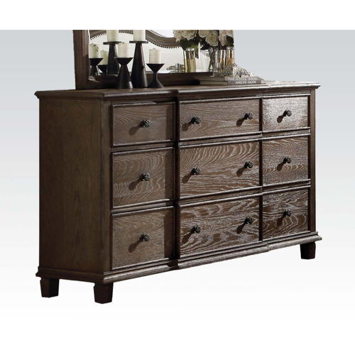 Baudouin - Dresser - Weathered Oak, dark brown
