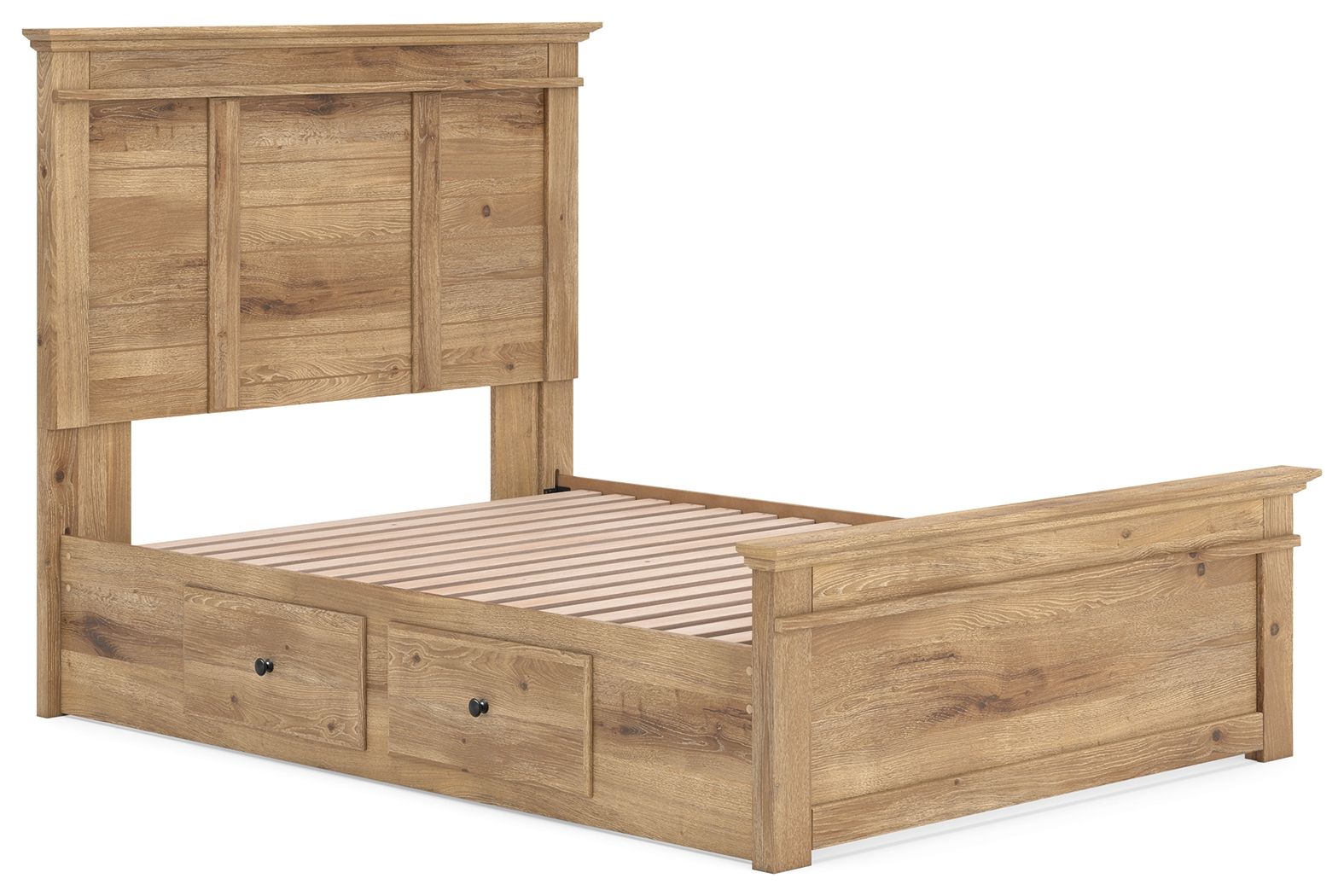 Ashley Furniture Makidern - Full Panel Storage Bed With 2 Under Bed Storage Units - Tan - Image 5