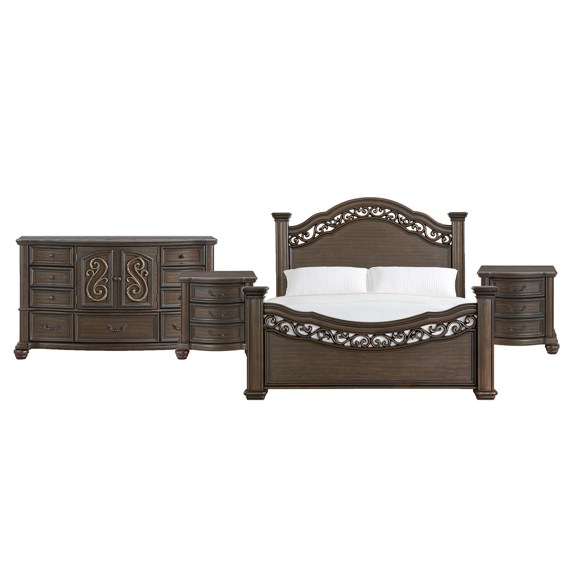 King · 4 Pc · Bedroom Set